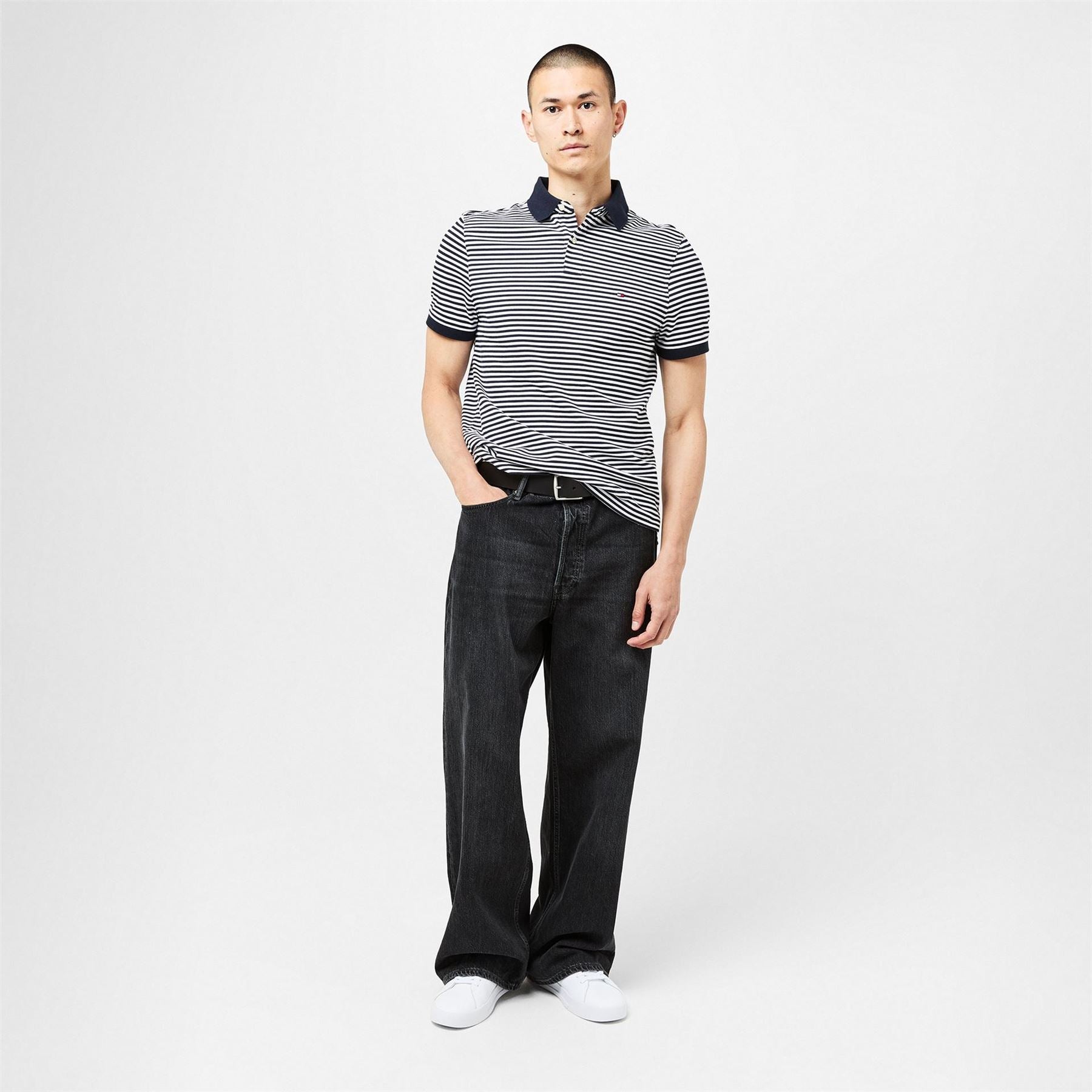 Tommy Hilfiger Stripe Piqué Short Sleeve Polo Shirt