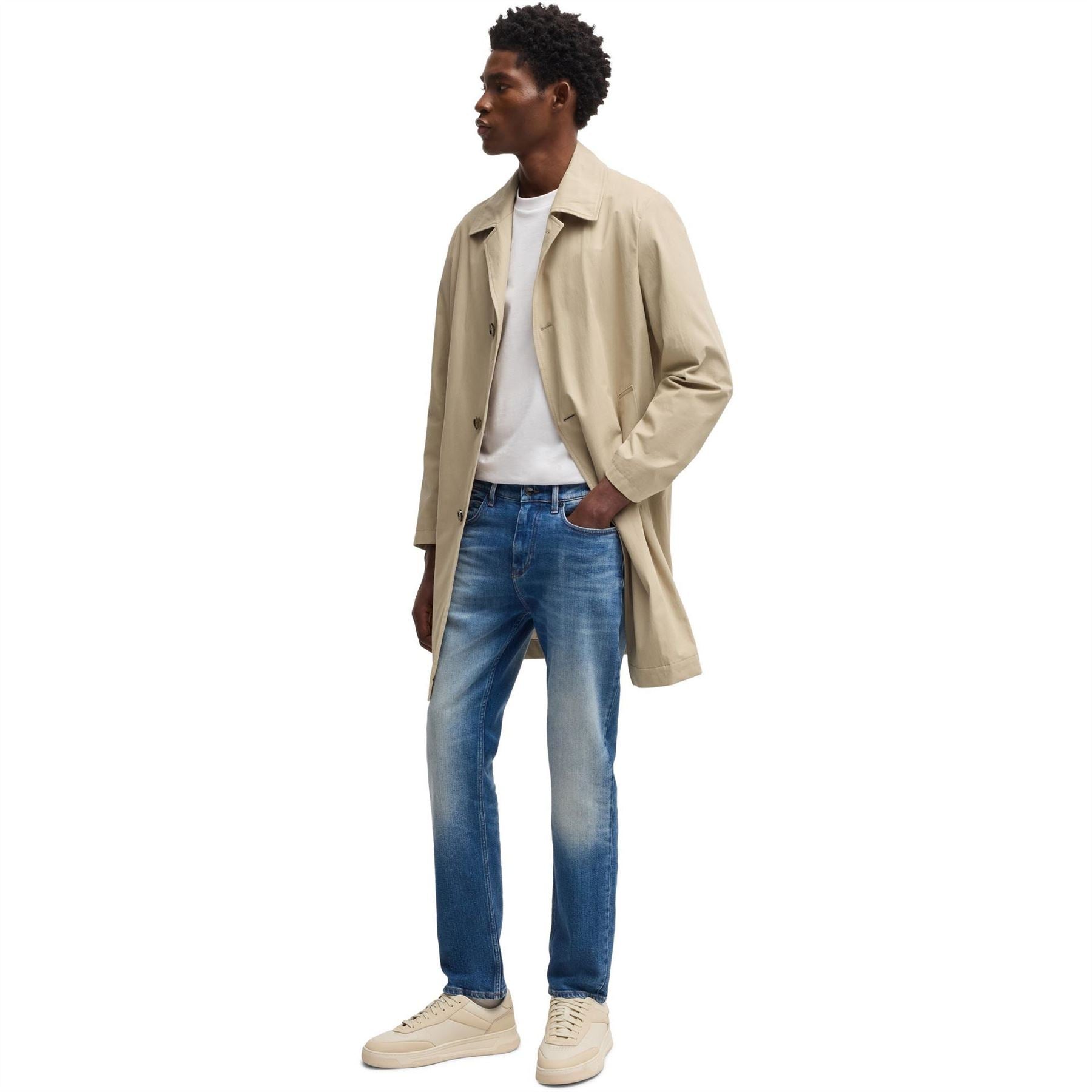 Boss C Clark Double Breasted Trench Coat
