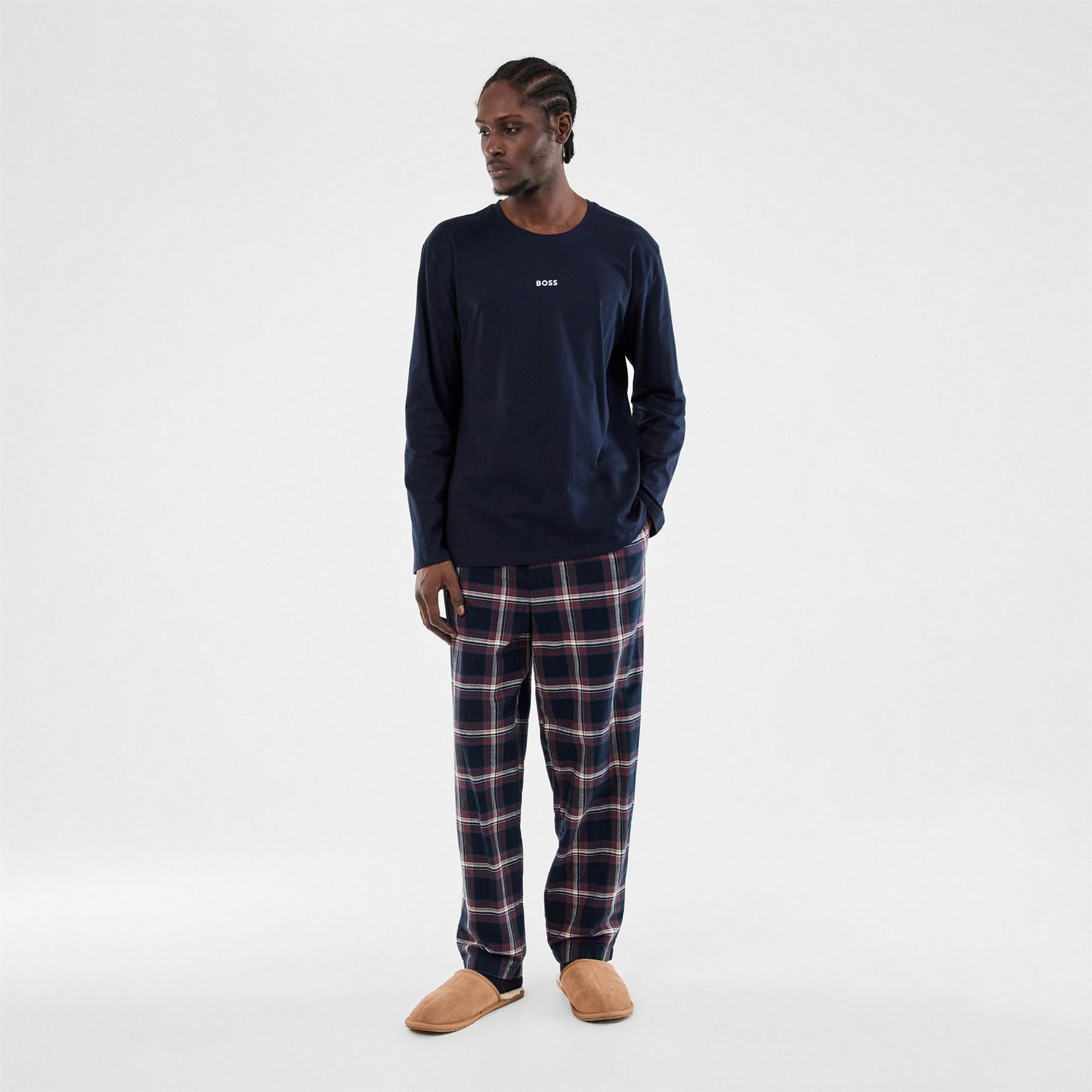 Boss Holiday Set Cotton Long Sleeve Pyjama Set