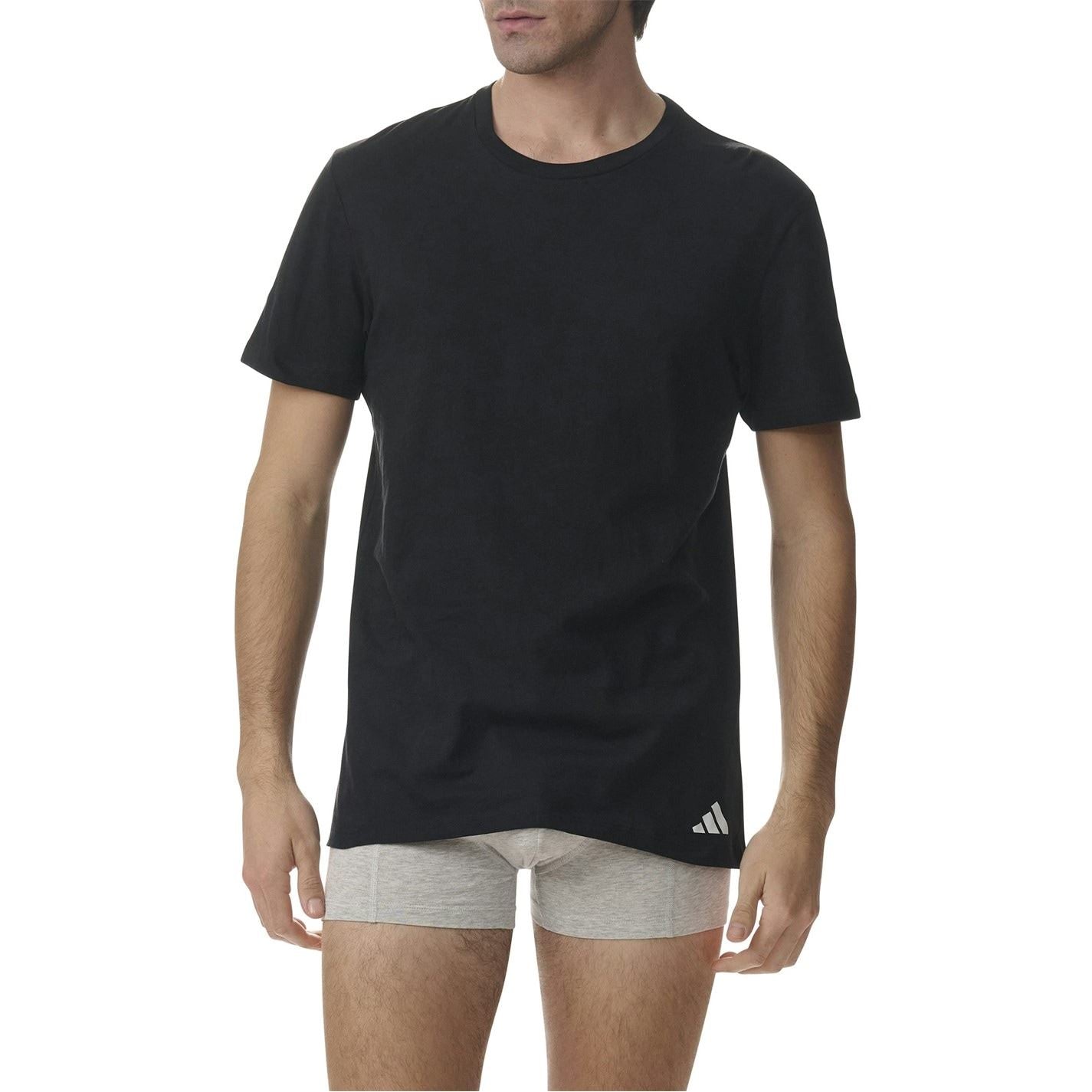 adidas 3 Pack Regular Fit Crew Neck T-Shirts