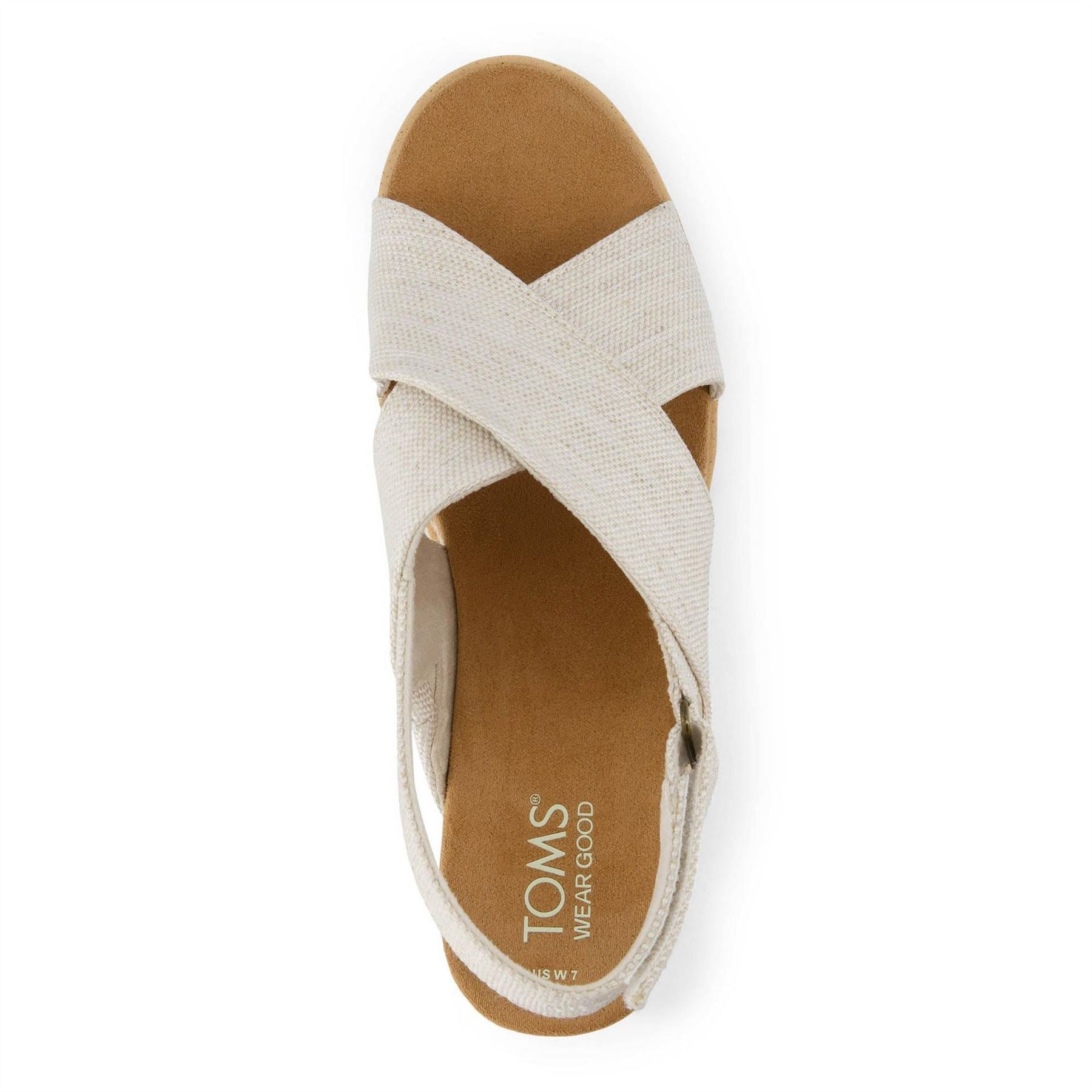 Toms Diana Crossover Strap Open Toe Flat Sandals