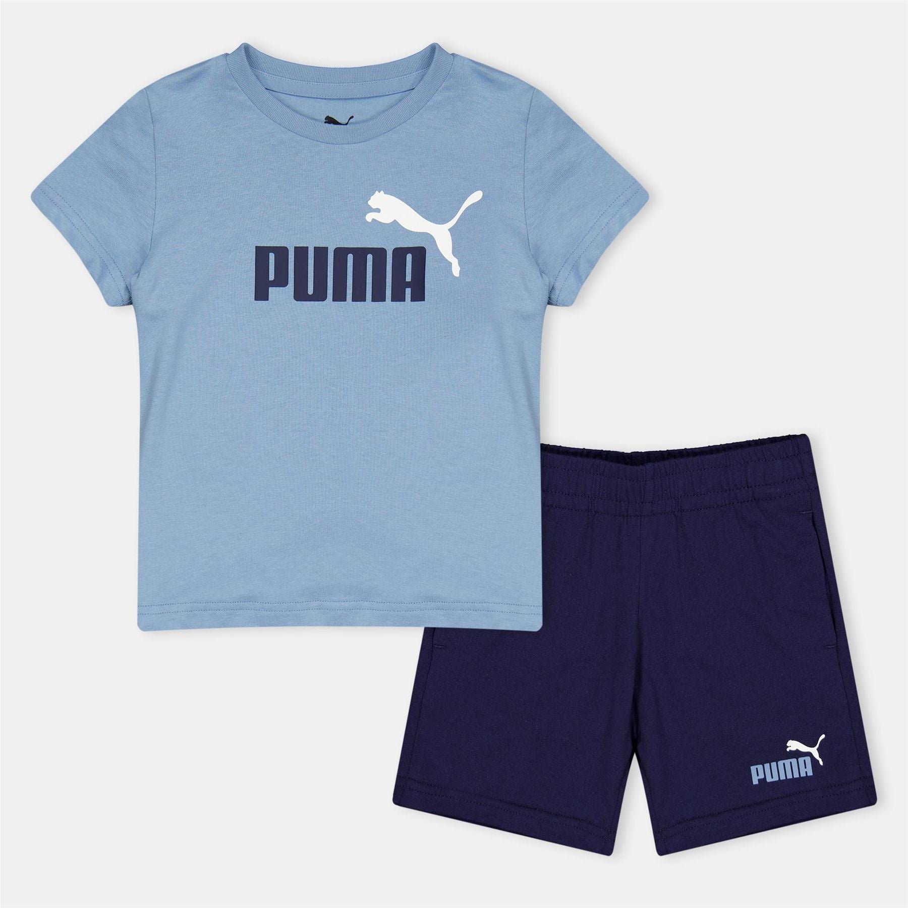 Puma Ess No.1 Logo Tee And Shorts Set Ps Tracksuit Boys