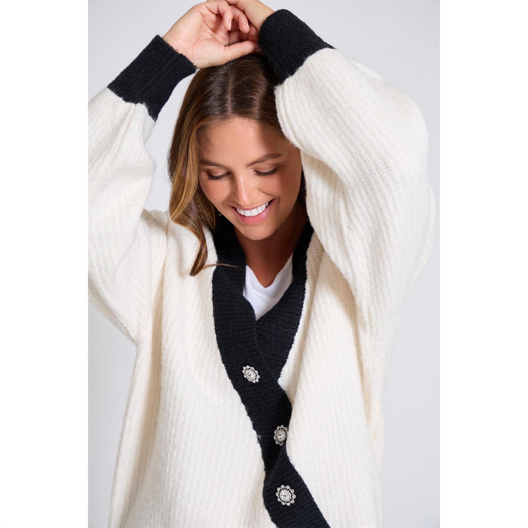 Be You Asymmetrical V-Neck Long Sleeve Sweater
