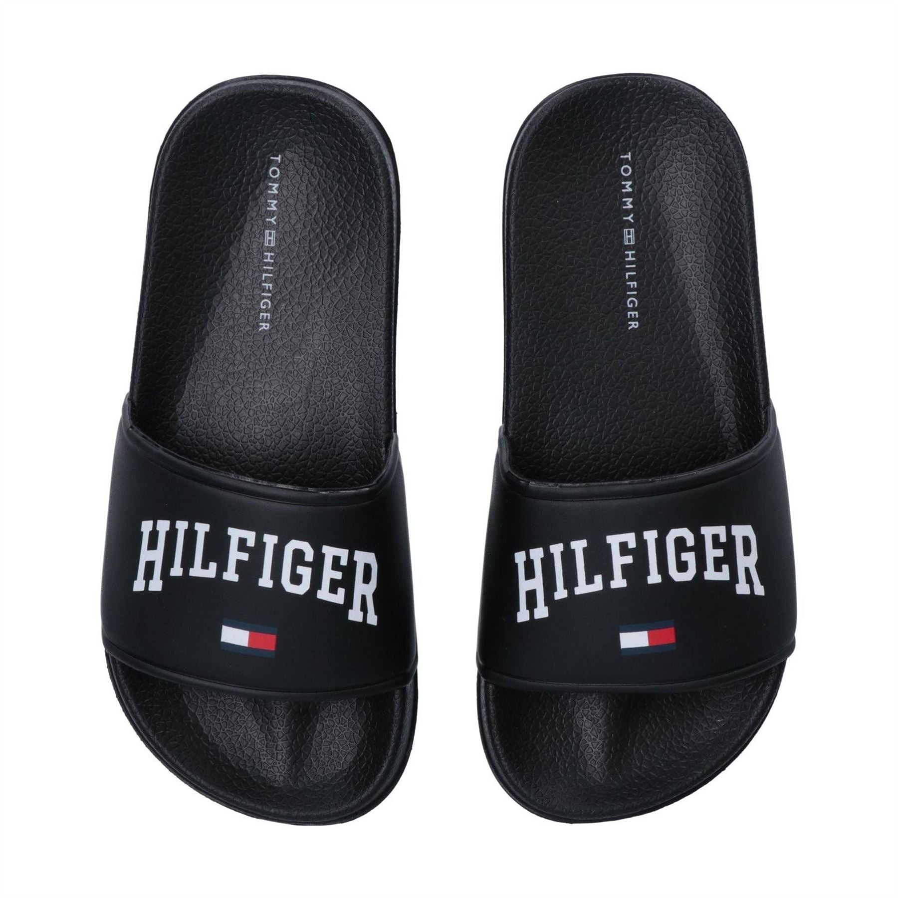 Tommy Hilfiger Junior Slides Open Toe Logo Print Flats