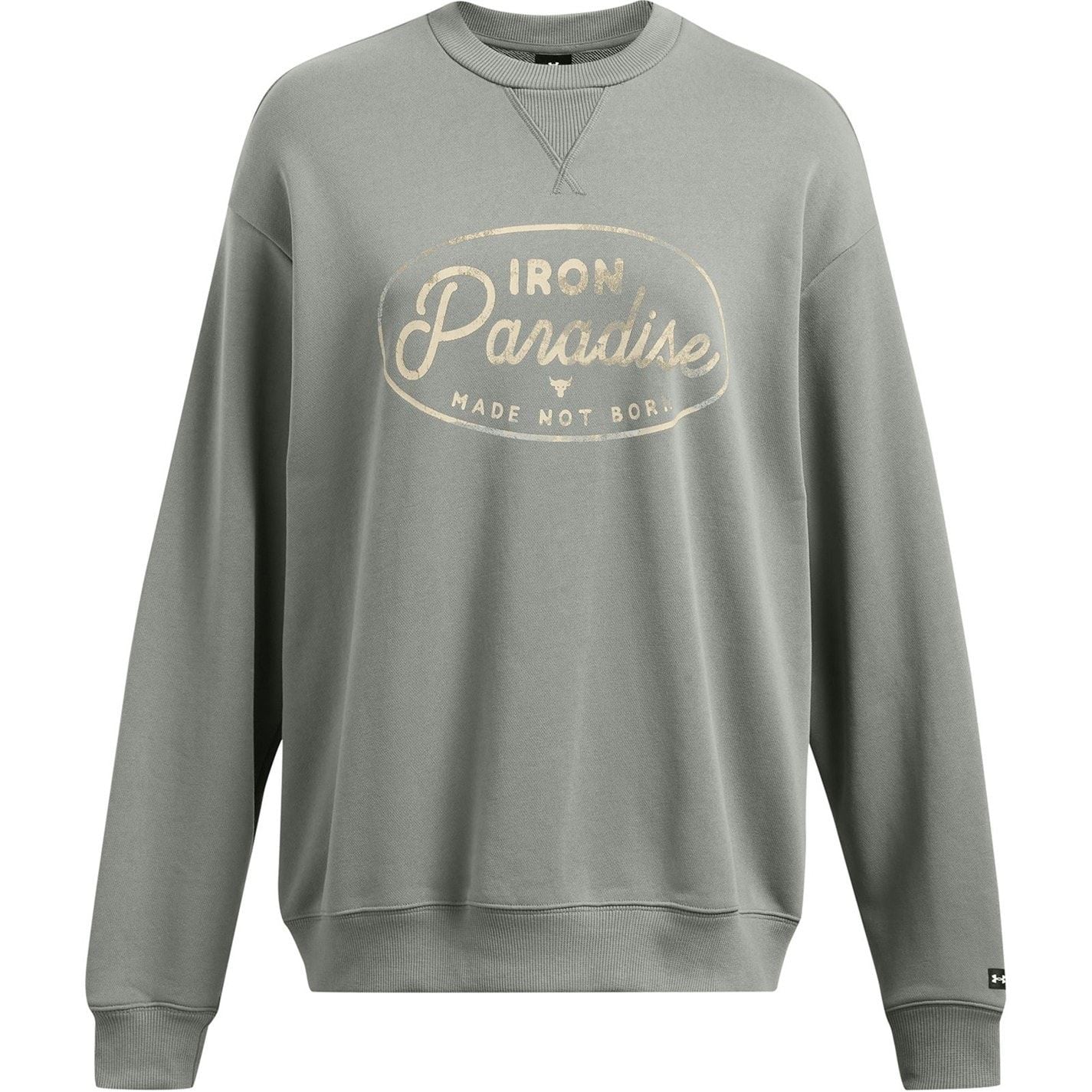 Under Armour Rock Lettering Relaxed Fit Drop Shoulder Long Sleeve Crew Neck Sweatshirt