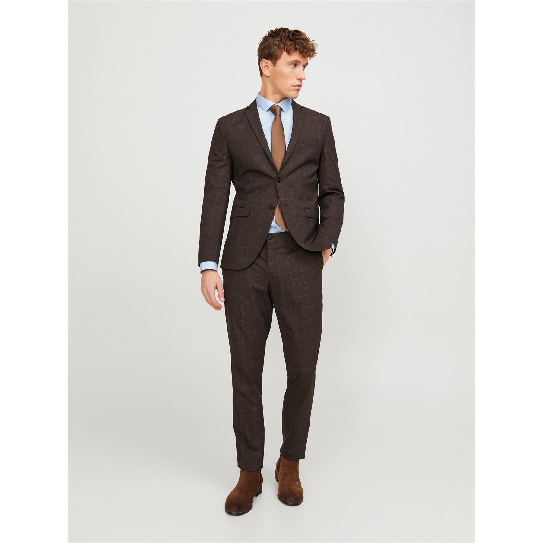 Jack and Jones Checked Smart Slim Fit Trouser