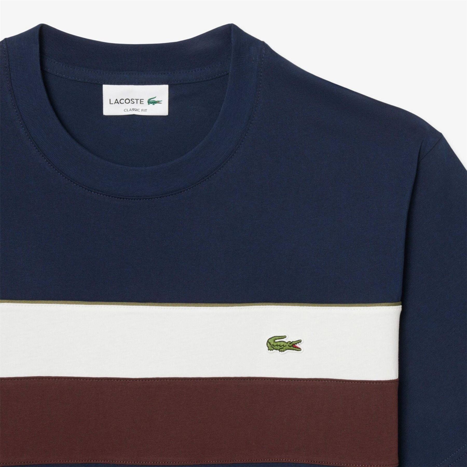 Lacoste Crocodile Print Regular Fit Crew Neck T-Shirt
