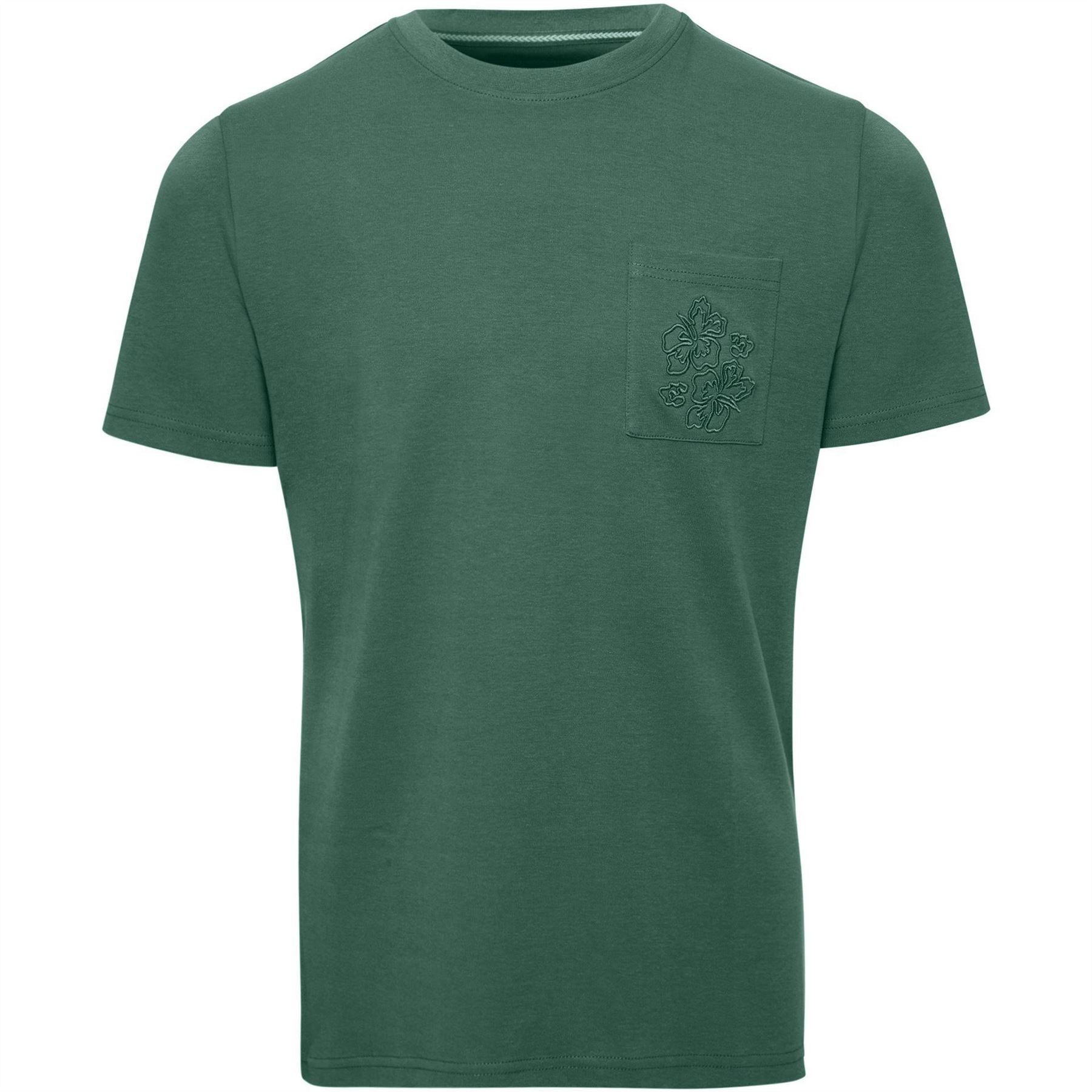 Threadbare Delilah Floral Embroidered Regular Fit Short Sleeve Crew Neck T-Shirt
