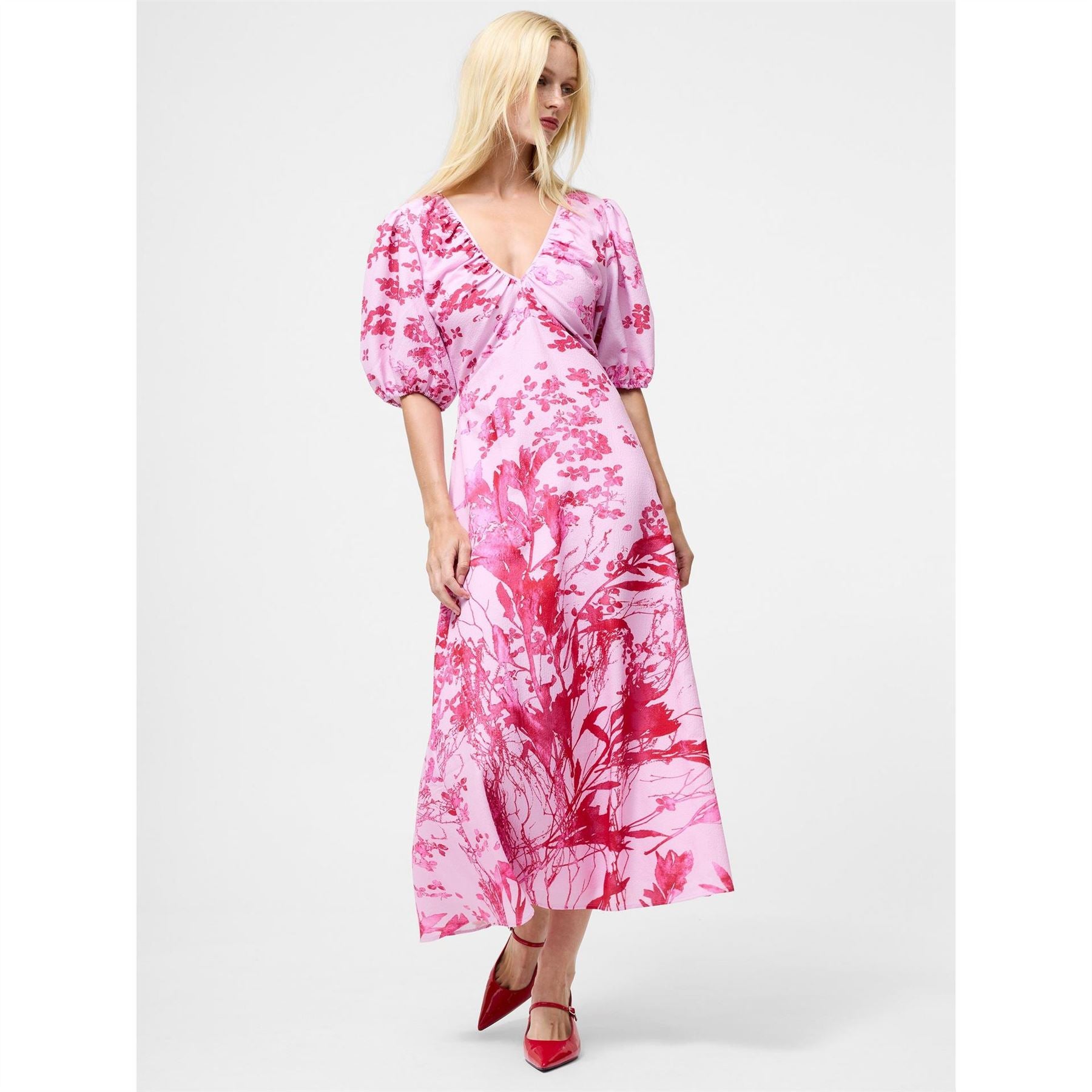 French Connection Isla V-Neck Maxi A-Line Dress