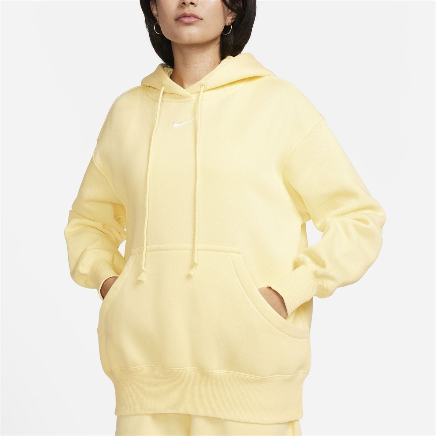 Nike Phoenix Fleece Oversize Fit Drop Shoulder Long Sleeve Hooded Neck Sweatshirt