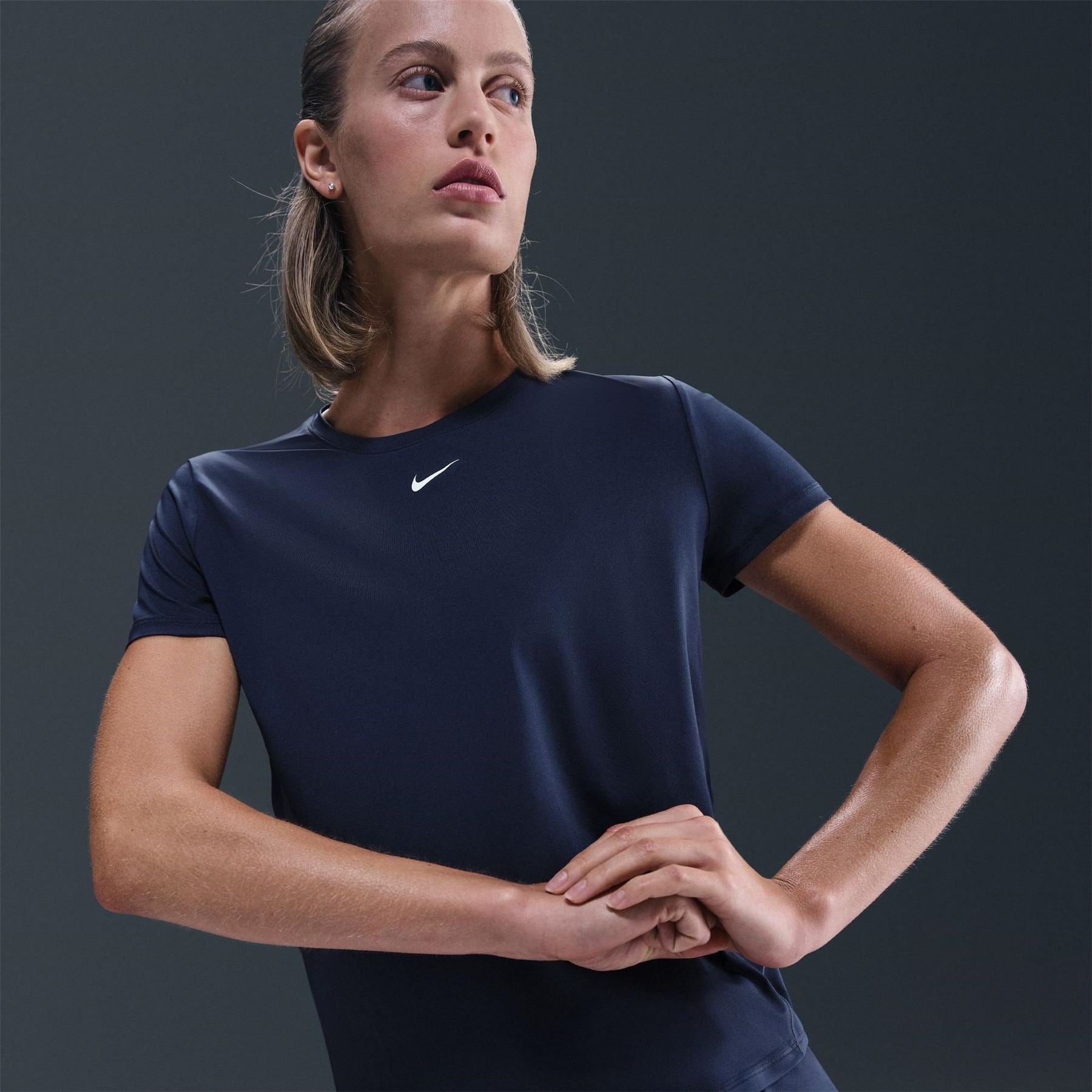 Nike Womens Dri Fit One Standard Fit Short Sleeve Top