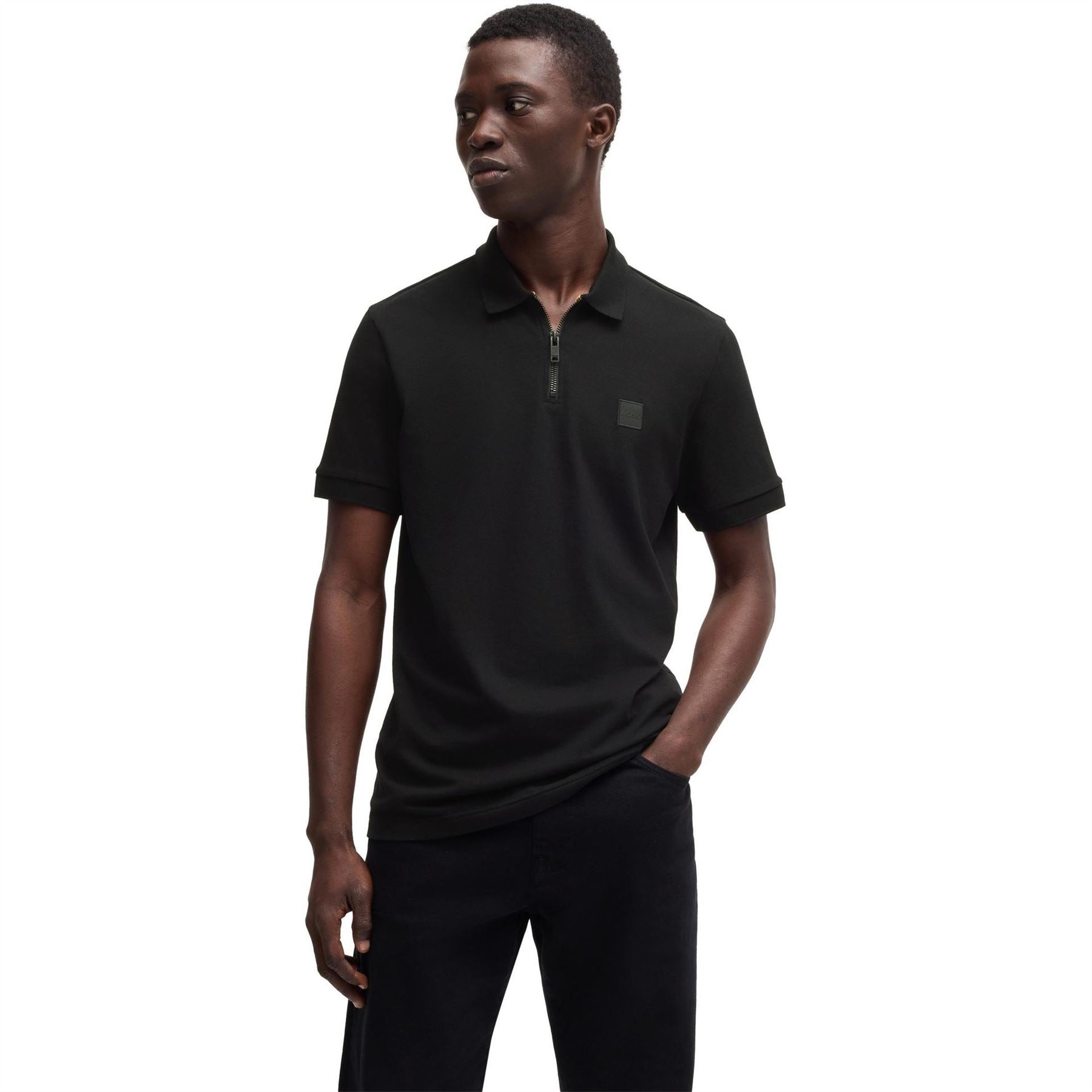 Boss Passerzip Regular Fit Short Sleeve Shirt