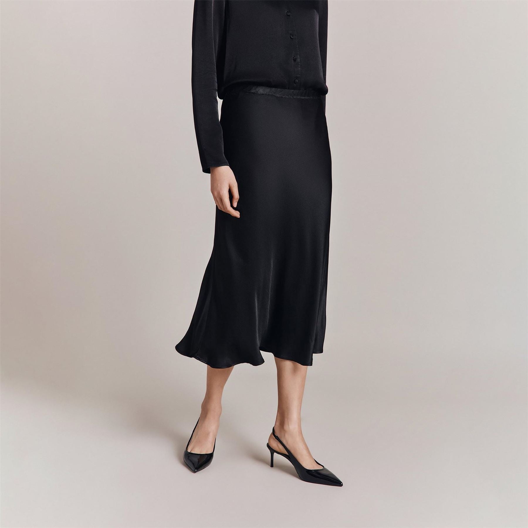 Ghost Luna A Line Bias Cut Slip Skirt