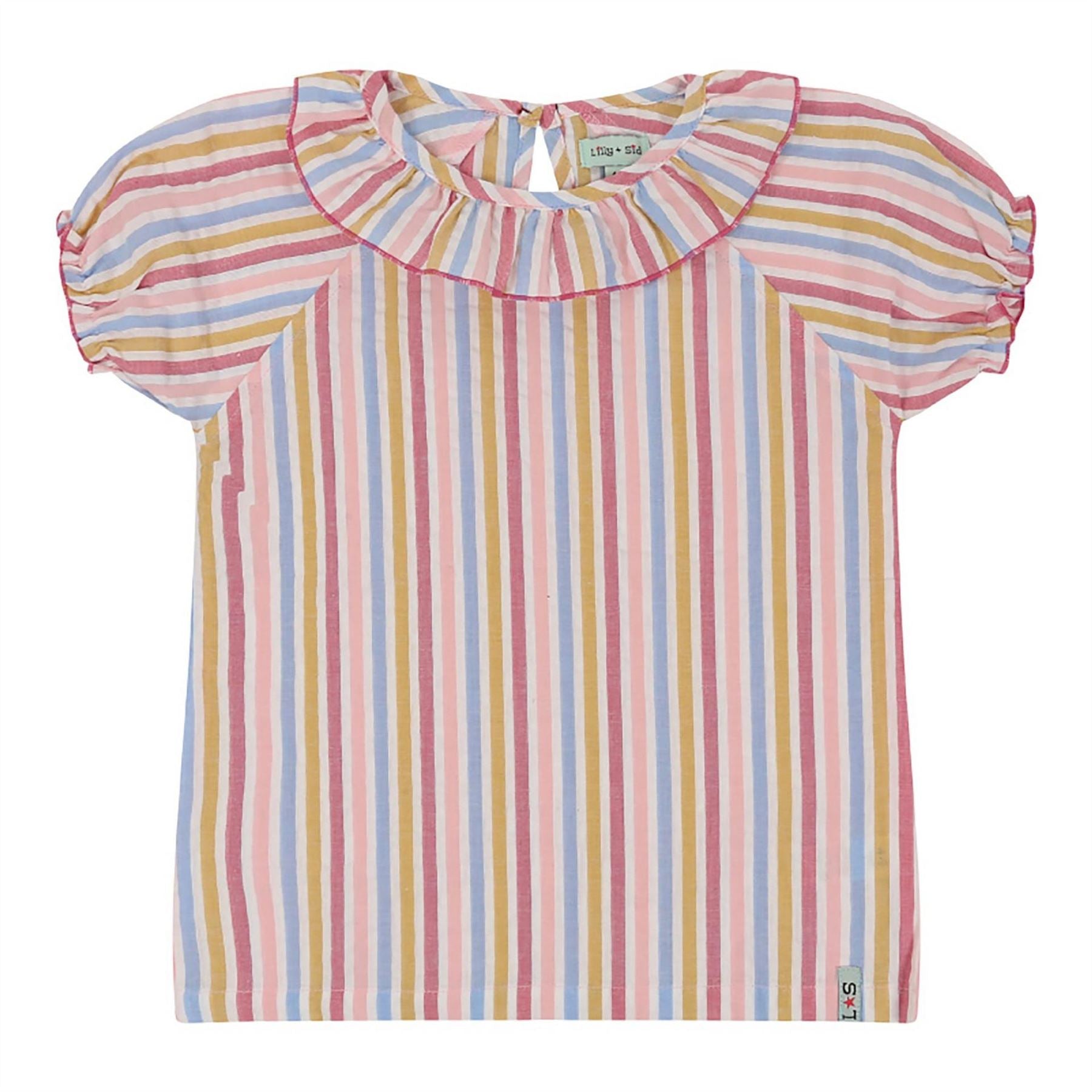 Lilly and Sid Candystripper Ruffle Sleeve T-Shirt