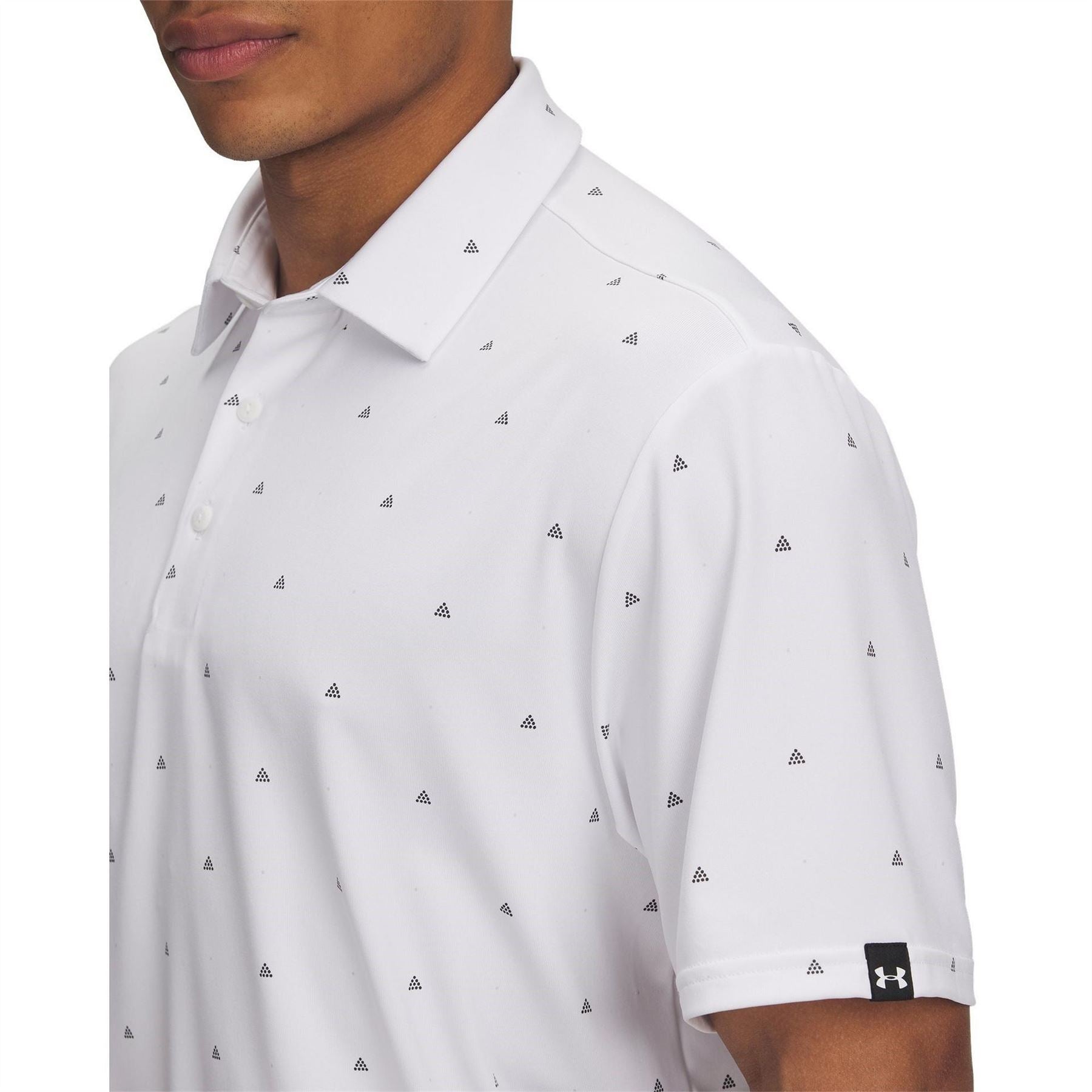 Under Armour Printed Collared Neck Short Sleeve Polo Shirt