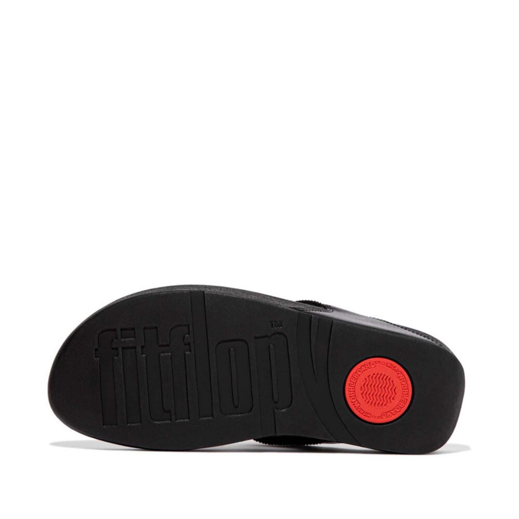 Fitflop Lulu Lasercrystal Leather Toe Post Sandals
