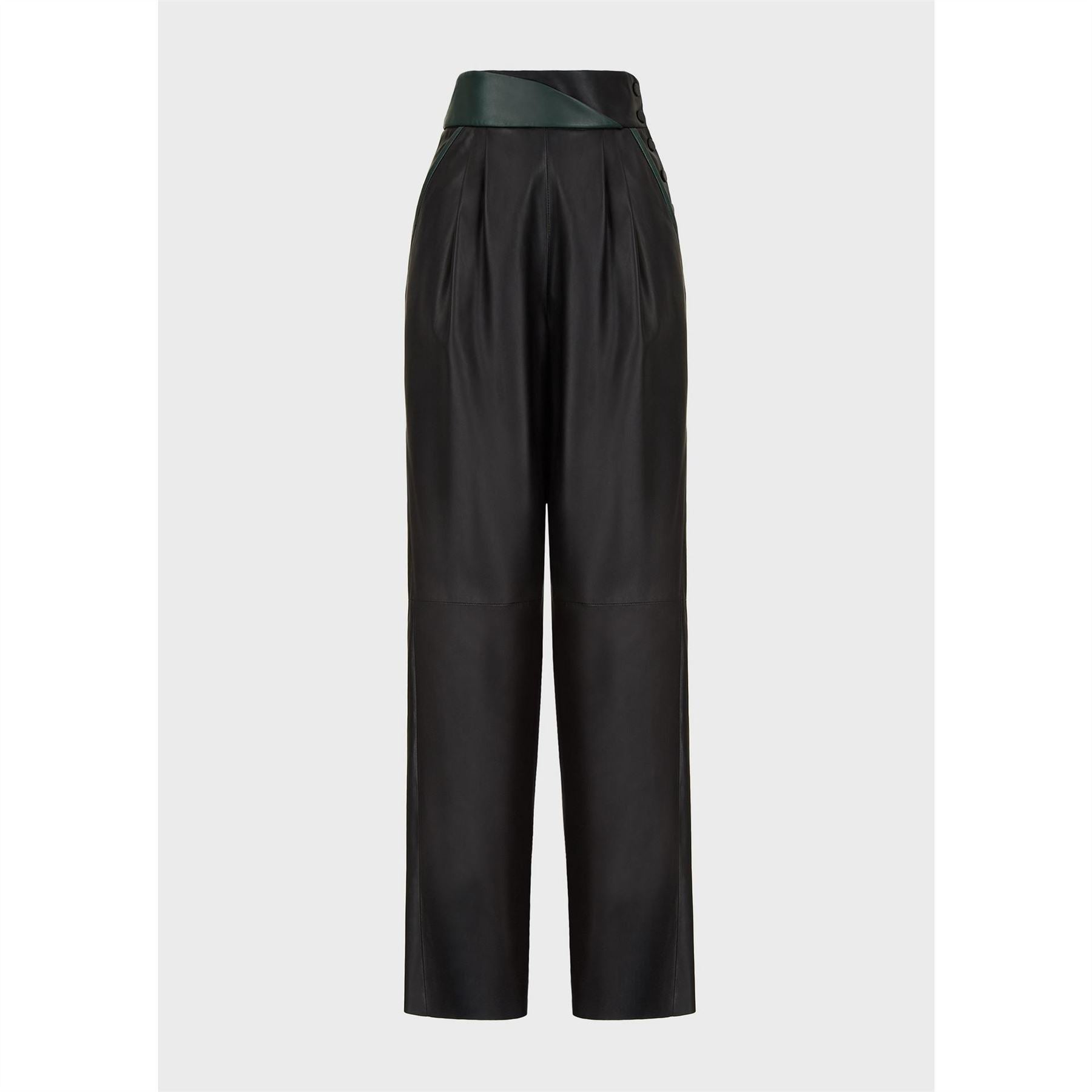 Emporio Armani High Waisted Wide Leg Trousers