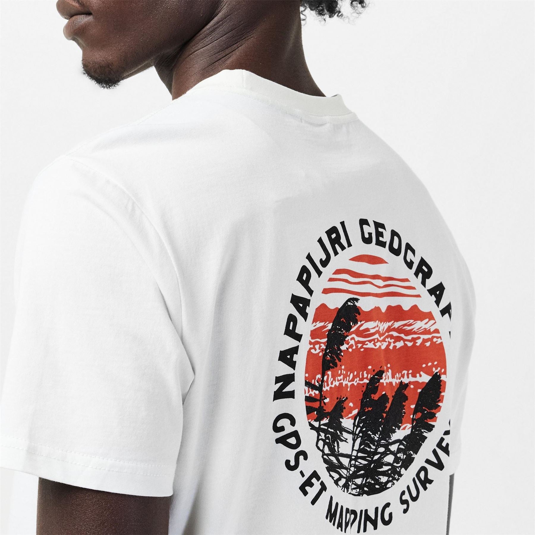Napapijri Vignoni Geographic Print Regular Fit Crew Neck Short Sleeve T-Shirt