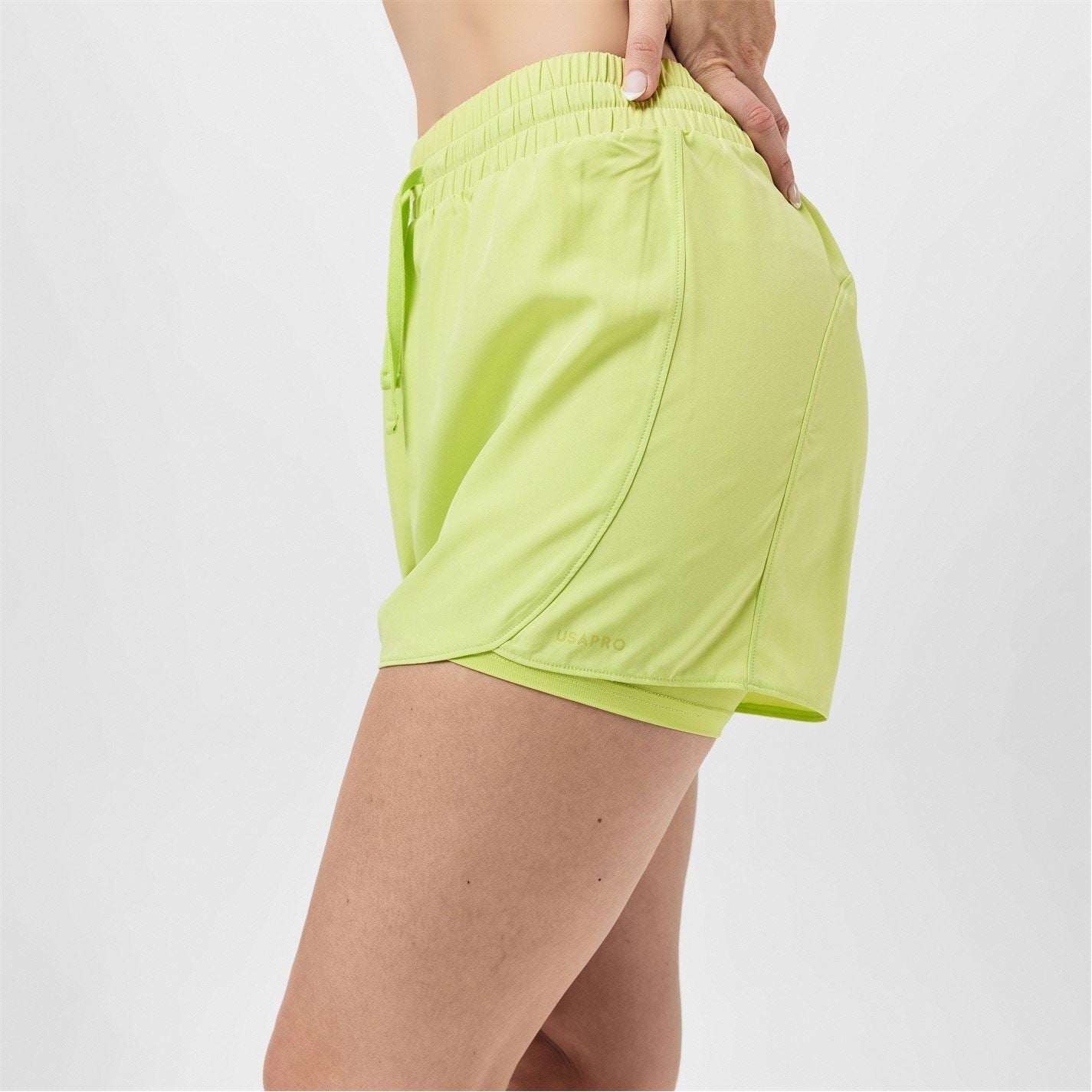 USA Pro Womens 2 In 1 Runner Shorts