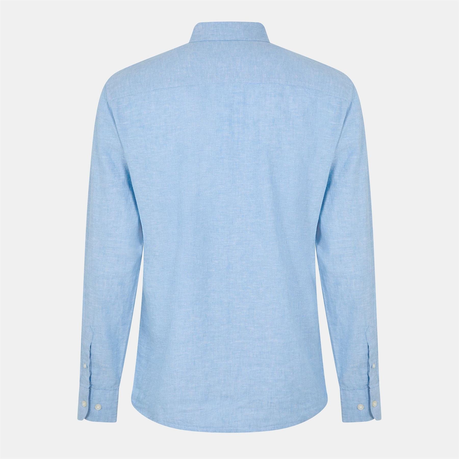 Threadbare Regular Fit Long Sleeve Button Down Collar Shirt