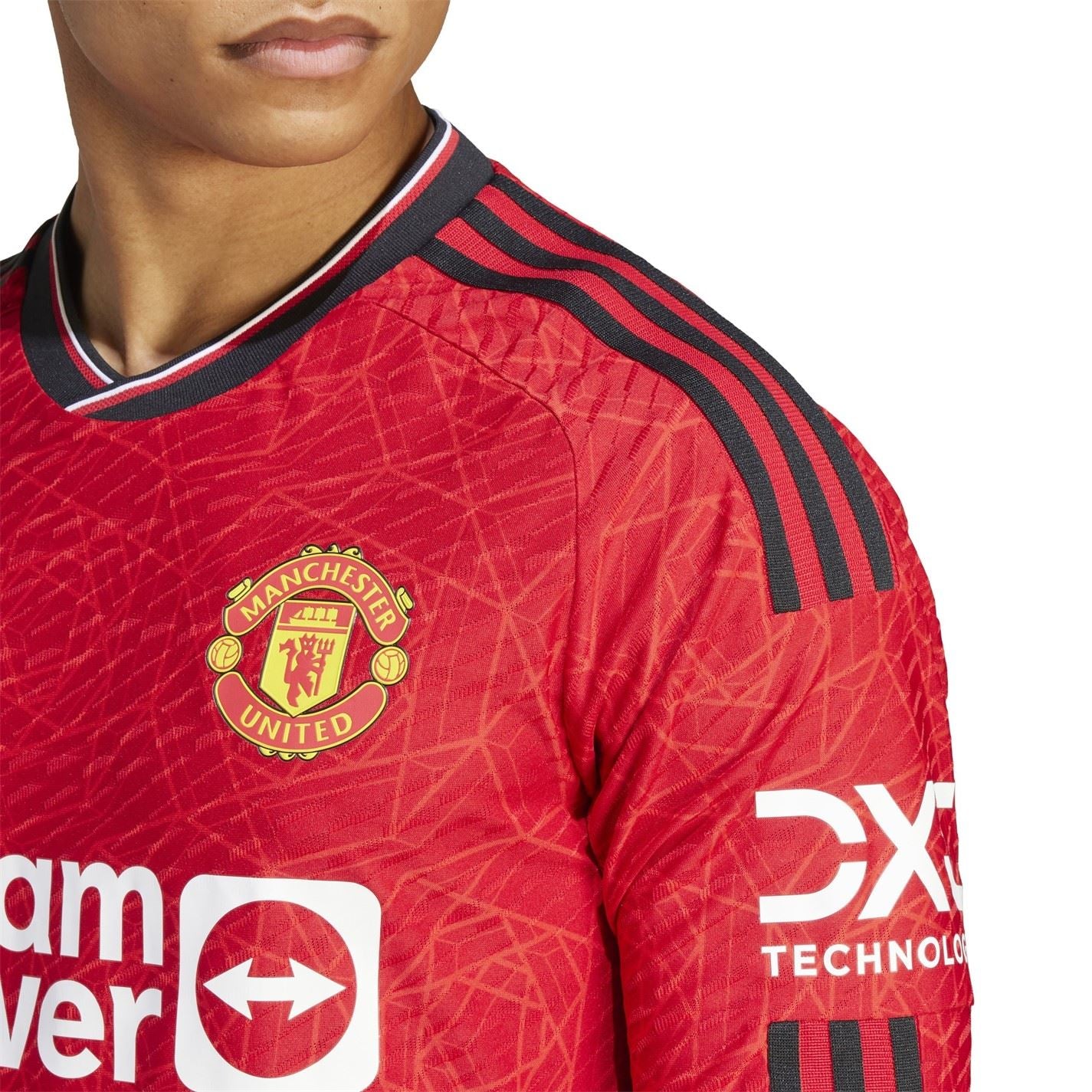 adidas MUFC Crew Neck Raglan Sleeve Jersey Shirt