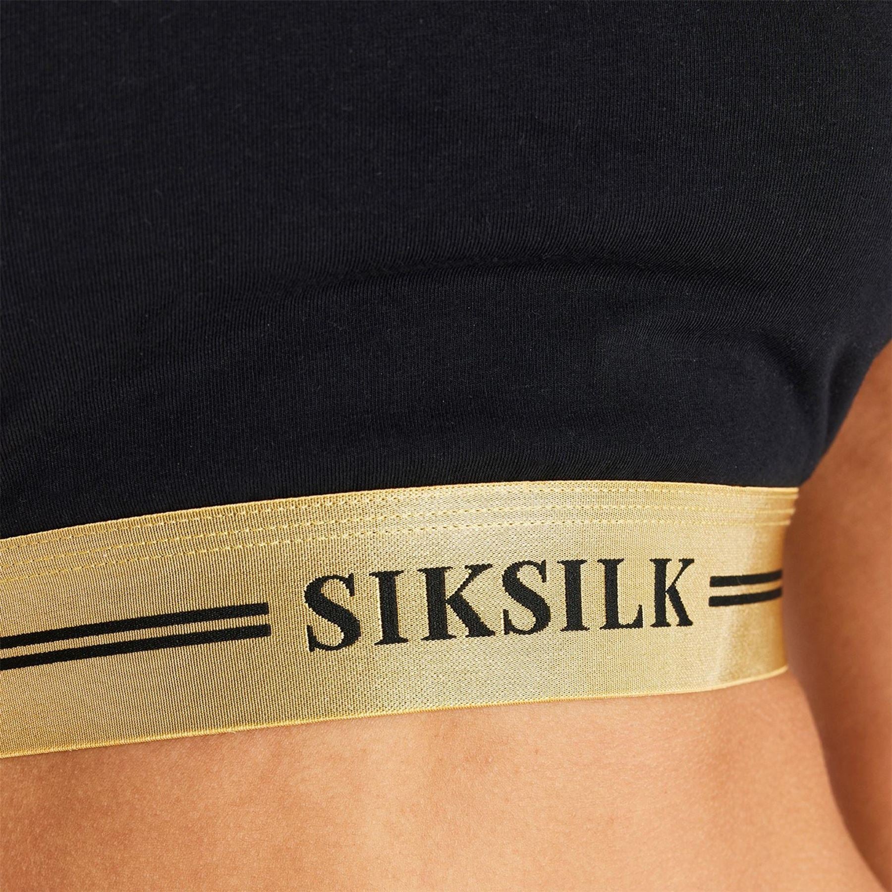 SikSilk Cropped Scoop Neck Snug Fit Bra