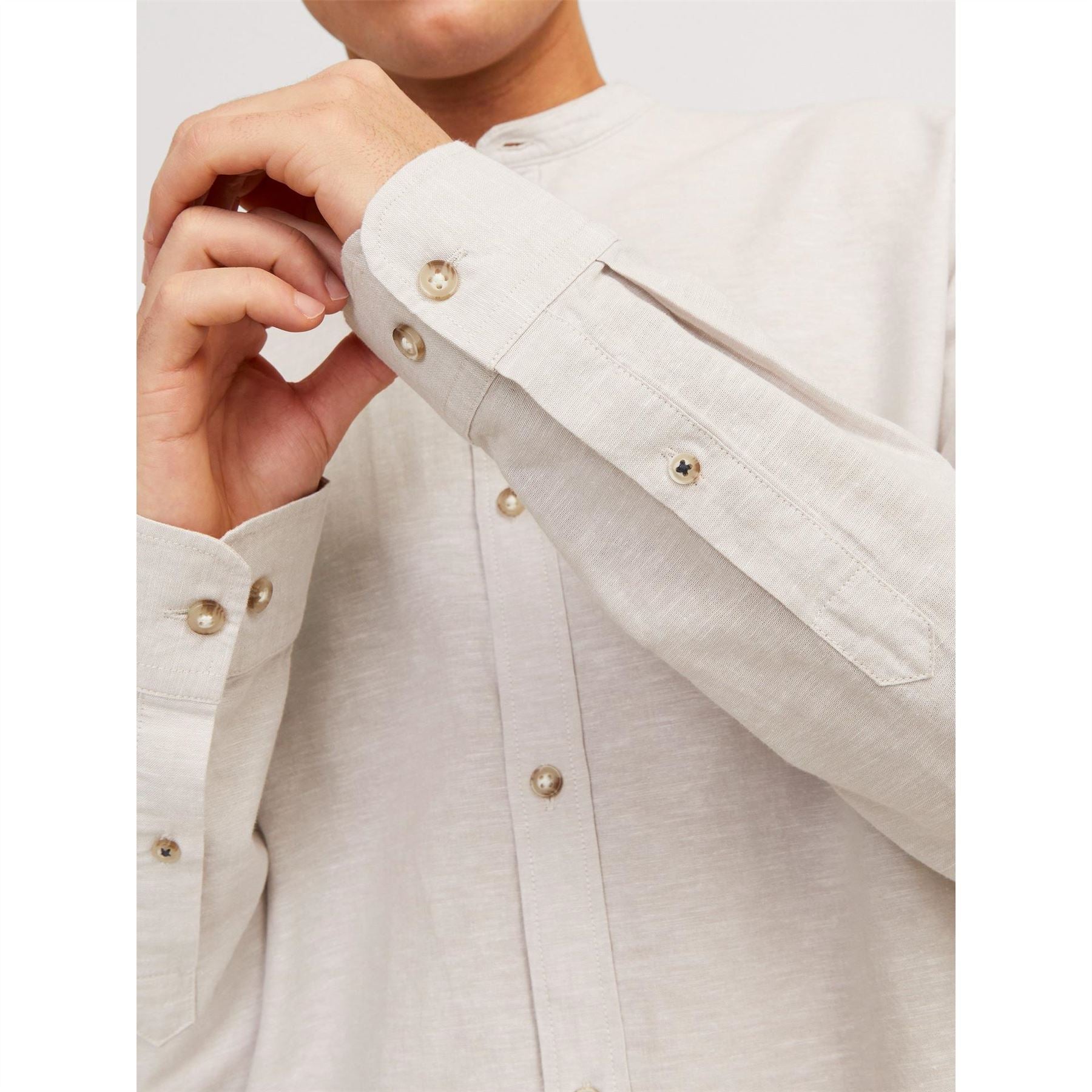 Jack and Jones Long Sleeve Buttoned Linen Shirt