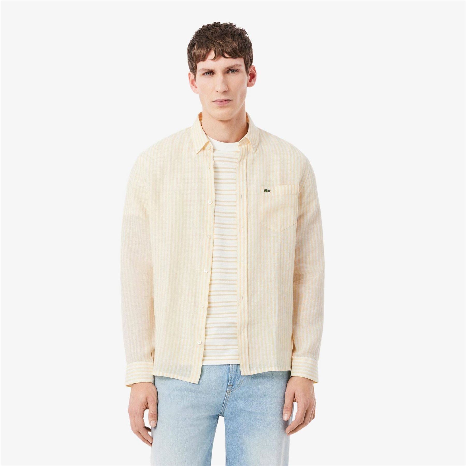 Lacoste Long Sleeve Patterned Shirt