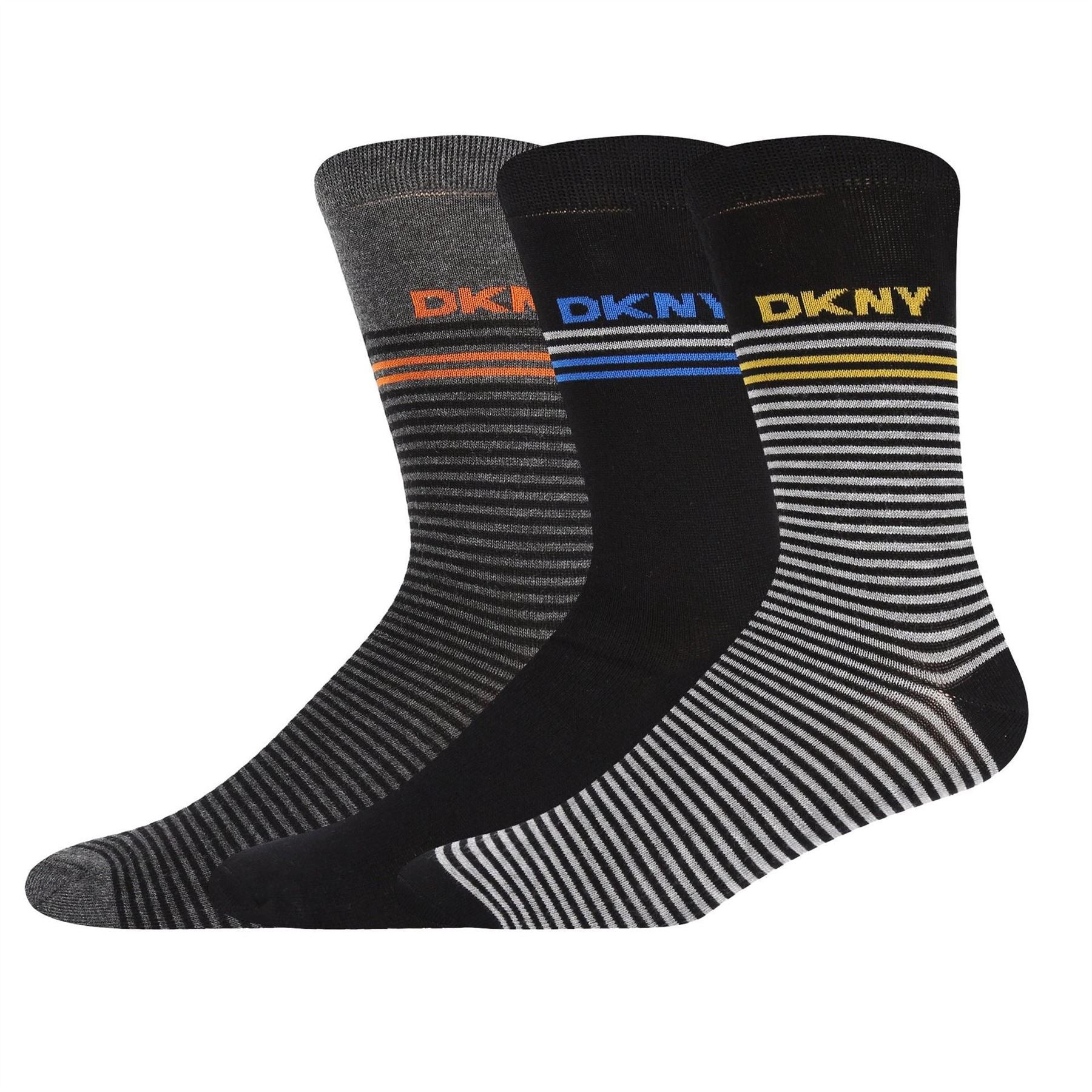 DKNY Mens 3 Pack Socks Walnut