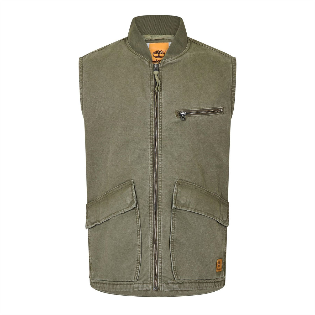 Timberland Wash Patterned Band Collar Gilet