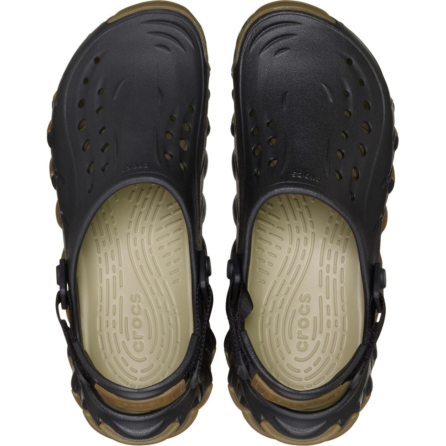 Crocs Echo Round Toe Chunky Heel Mules