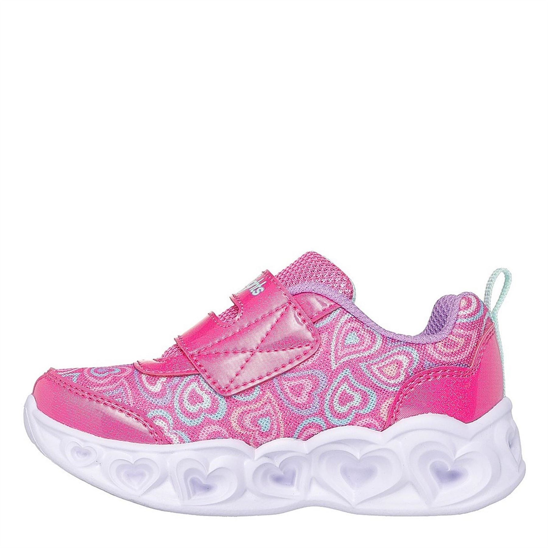 Skechers Heart Lights   Boogie Land Light Up Trainers Girls