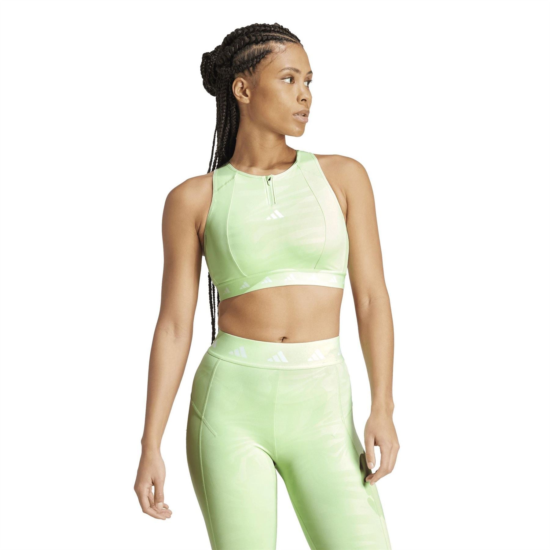 adidas Non Wired All Over Print High Impact Sports Bra
