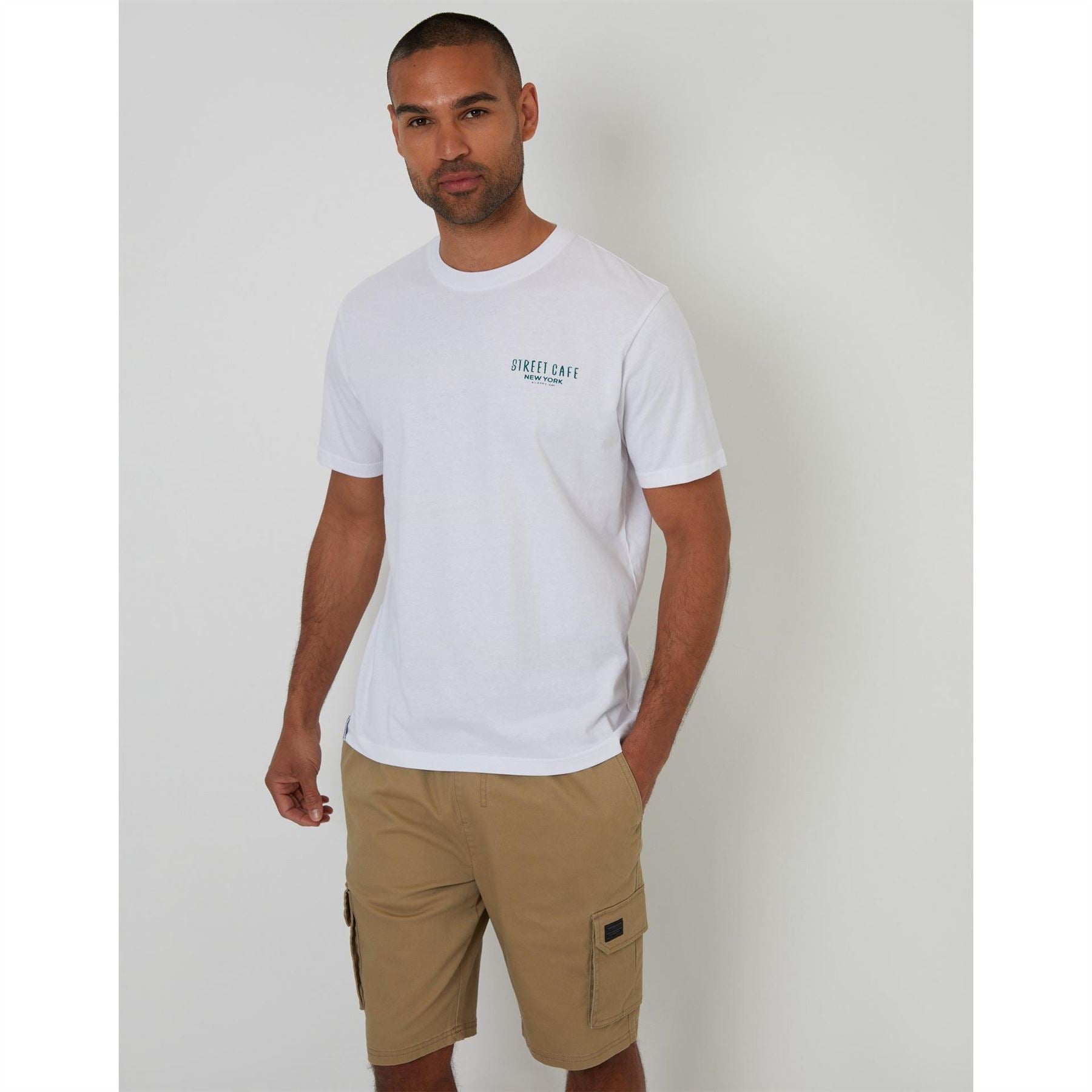 Threadbare Albany Regular Fit Lettering Crew Neck T-Shirt