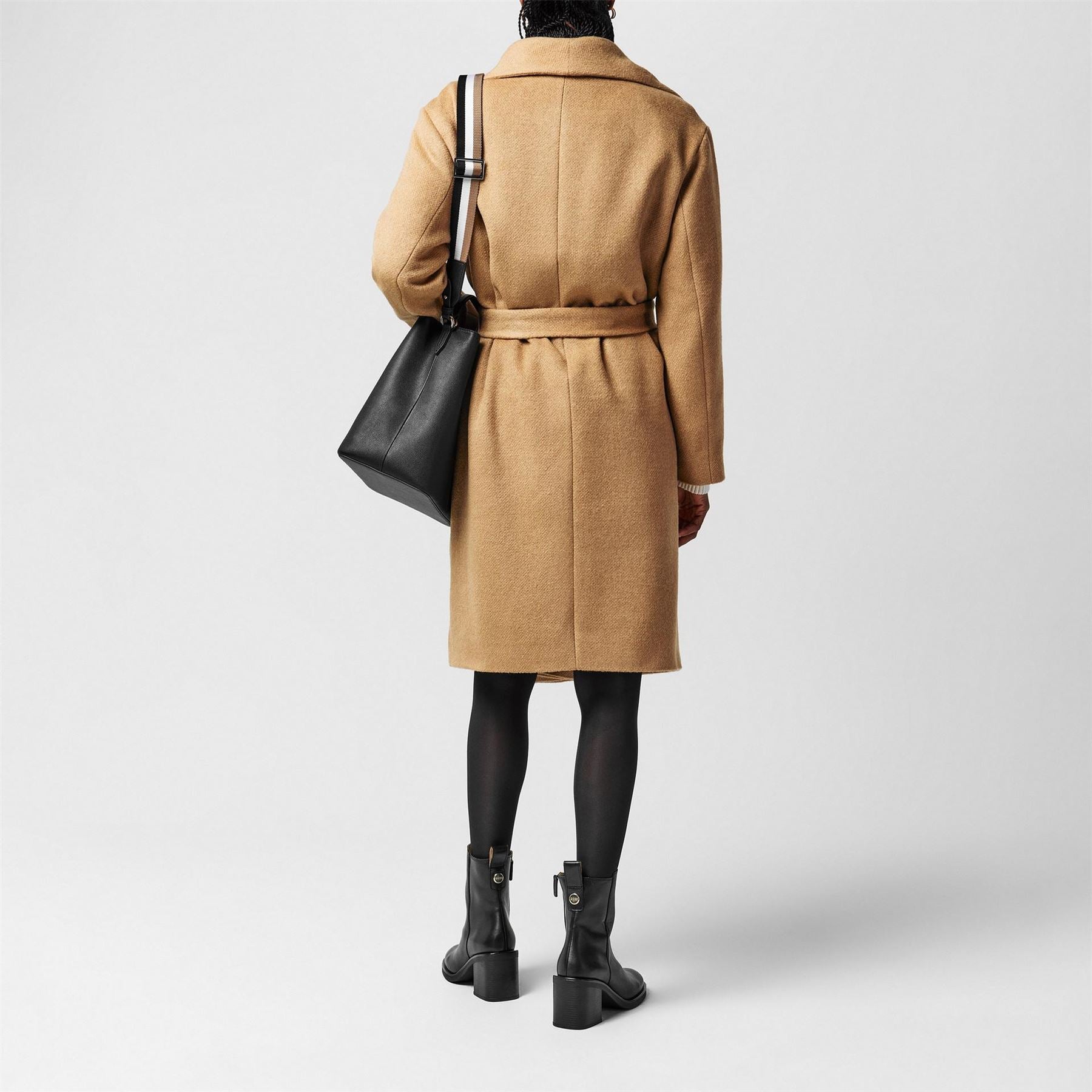 Boss BOSS Caylina  Orange Knee Length Long Sleeve Overcoat