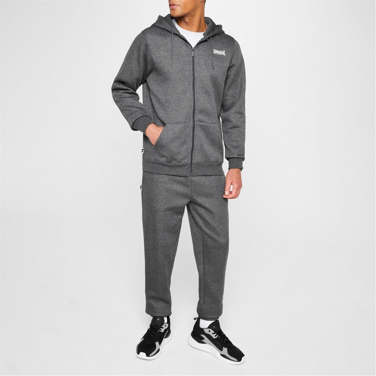 Lonsdale Mens Essential Zip Hoodie