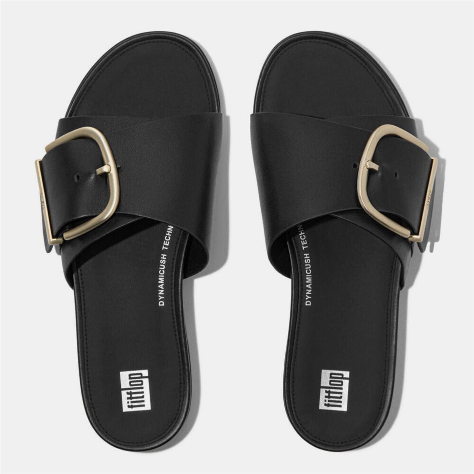 Fitflop Maxi Buckle Leather Sliders