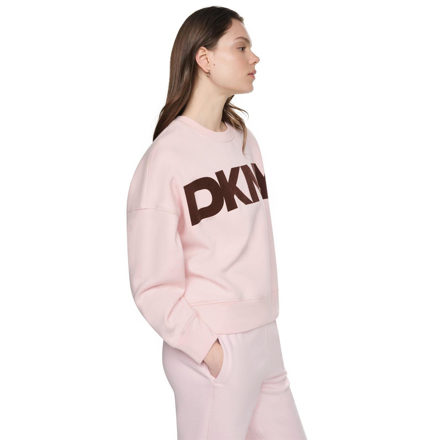 DKNY Jumbo Logo Sport Crew Neck Oversized Fit Sweatshirt
