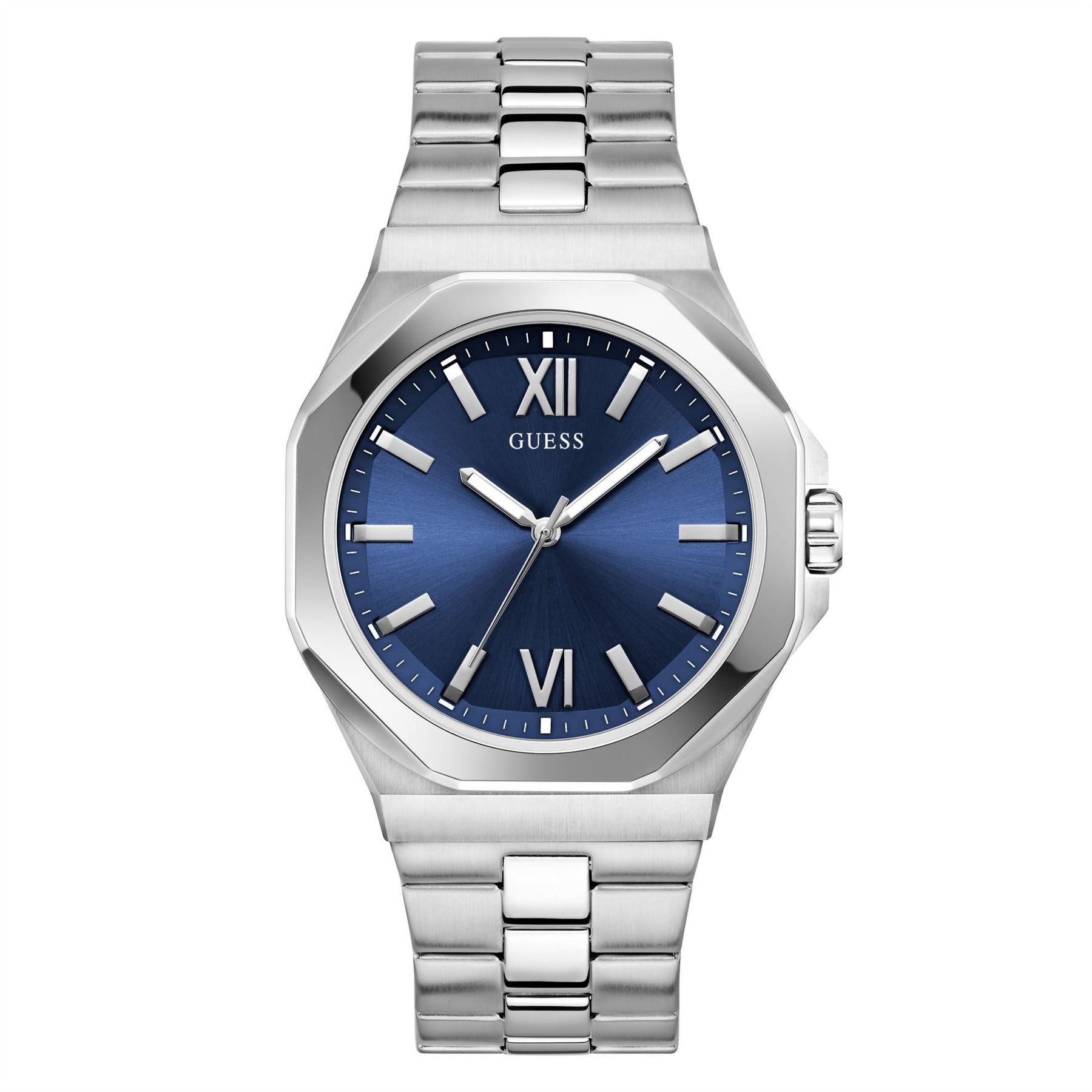 Guess Octagonal Stainless Steel Analogue Quartz Watch