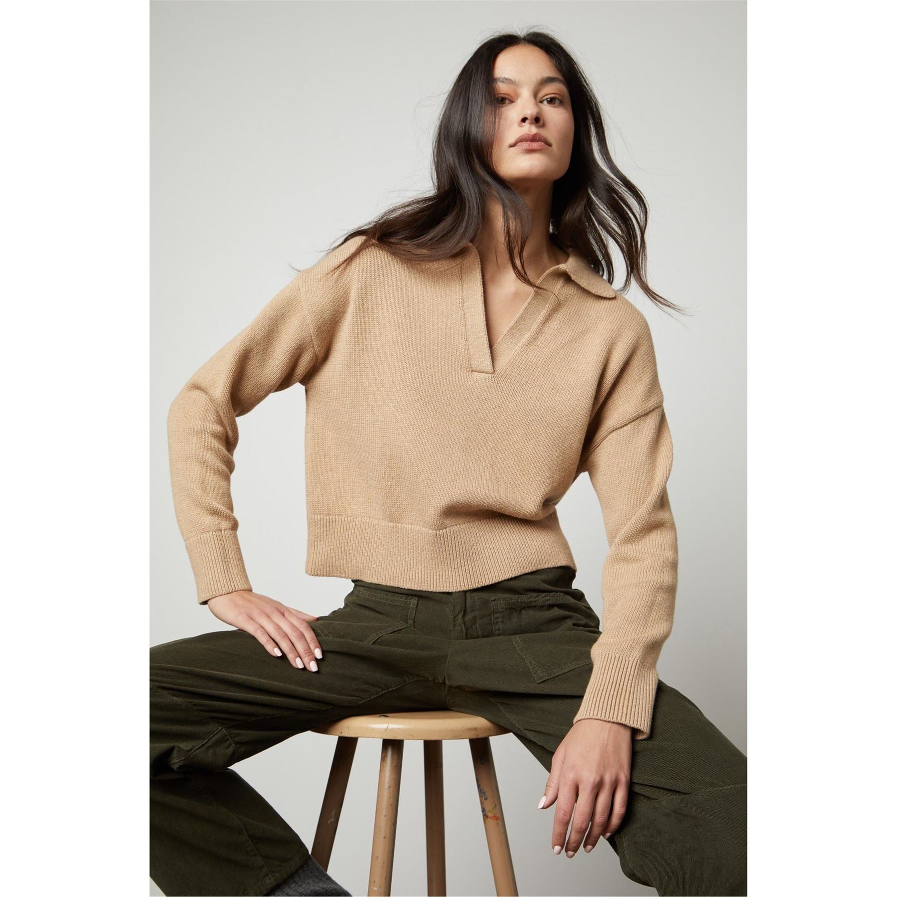 Velvet by Graham and Spencer Regular Fit Drop Shoulder Sweater