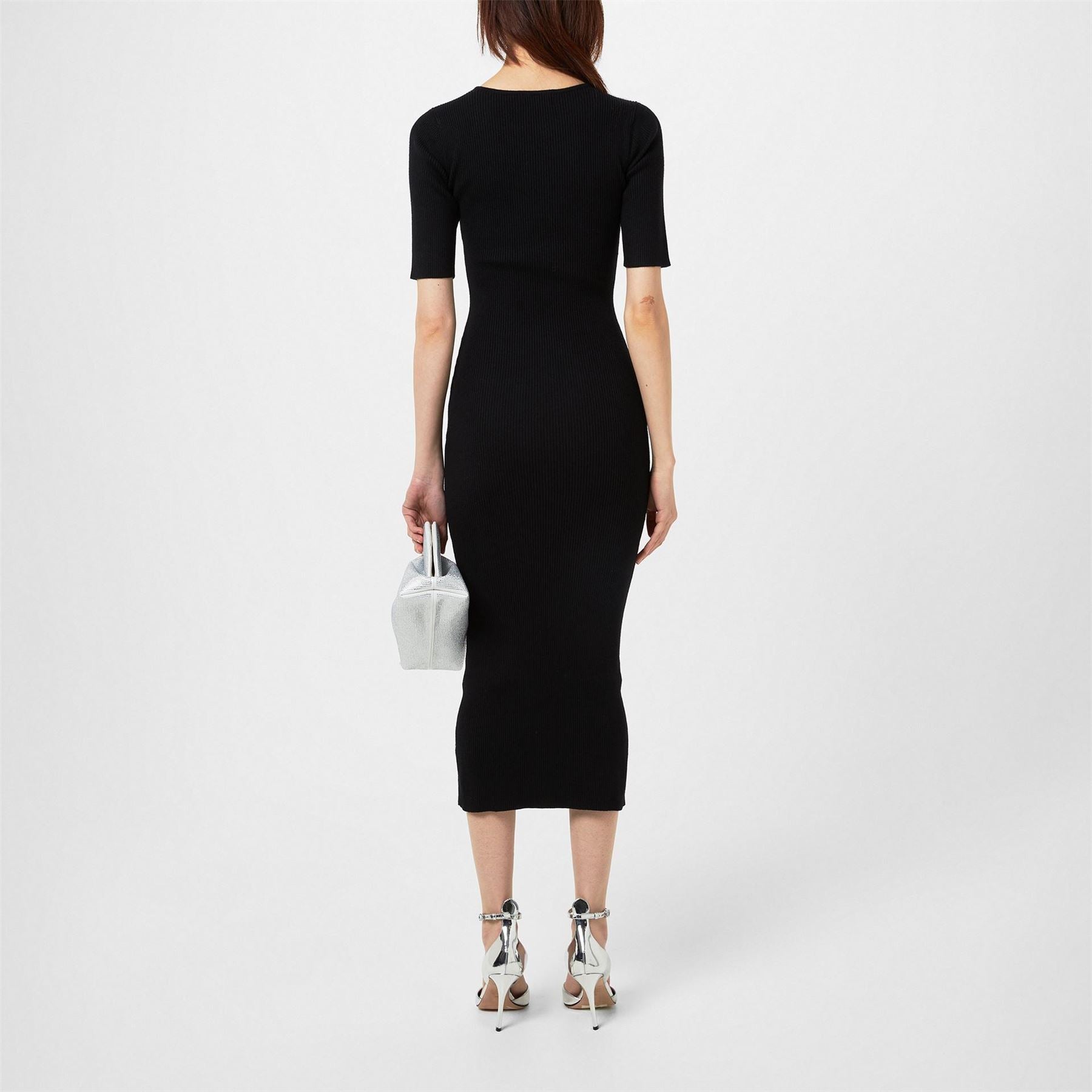 Pretty Lavish Ribbed Midaxi Dress