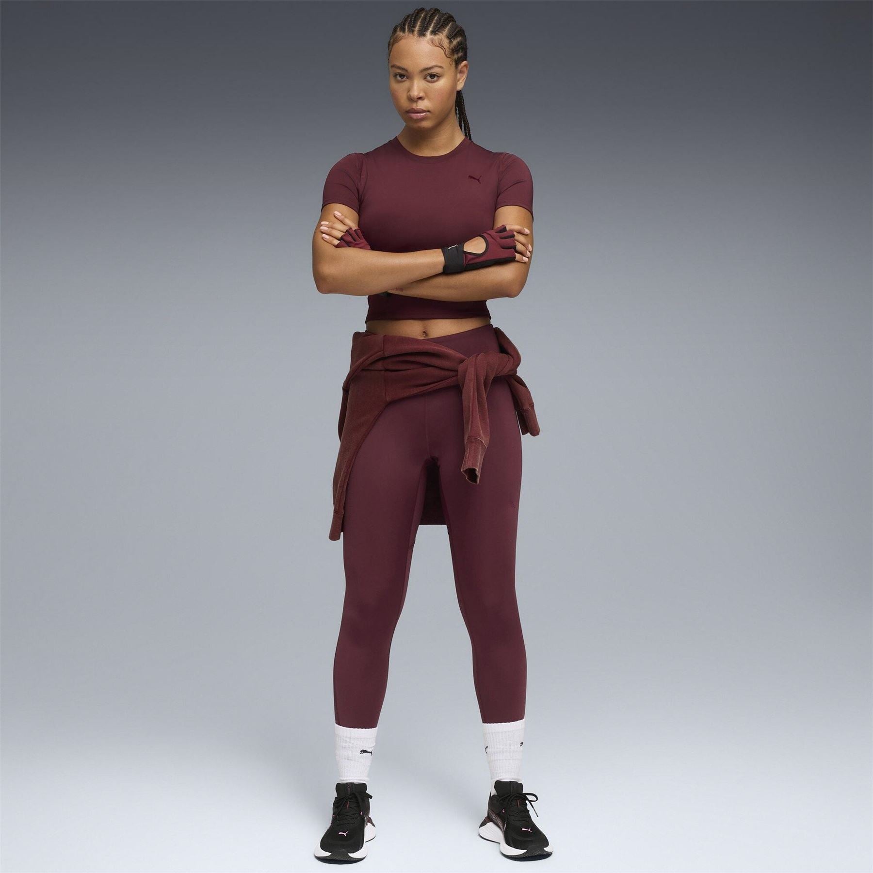 Puma Shape Baby Tee Short Sleeve Performance Gym Top