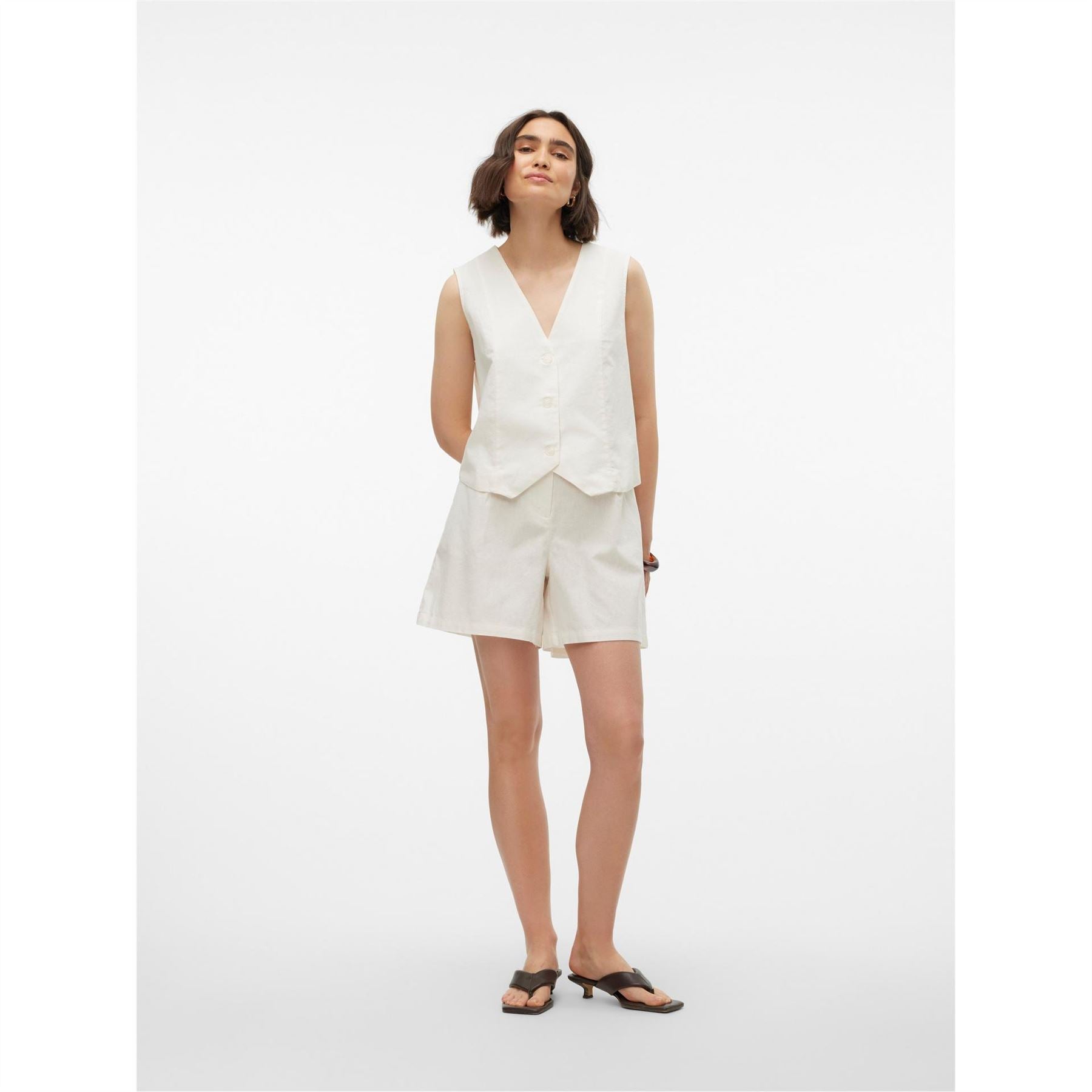 Vero Moda May Solid Bermuda Shorts