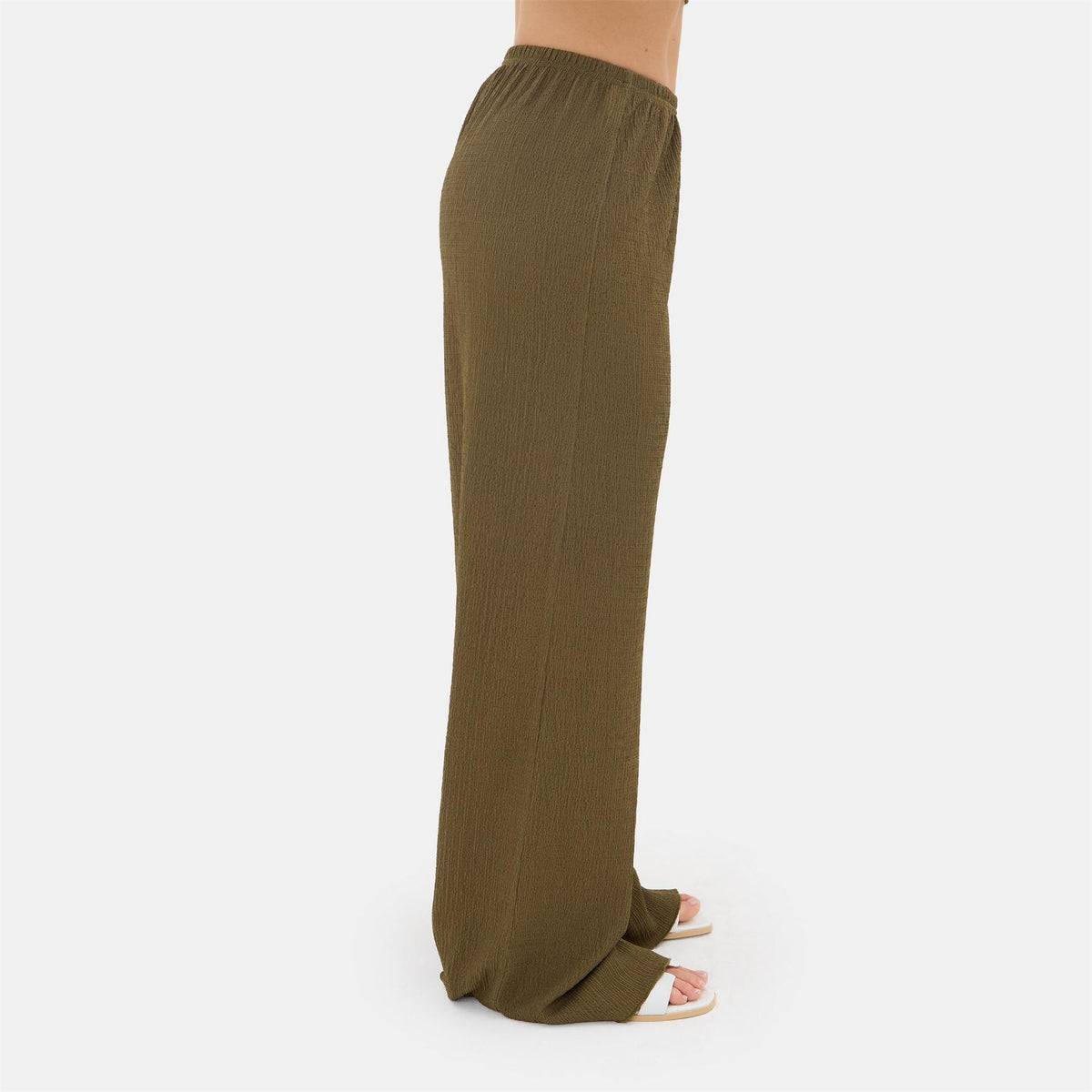 I Saw It First Textured Wide Leg Palazzo Pants
