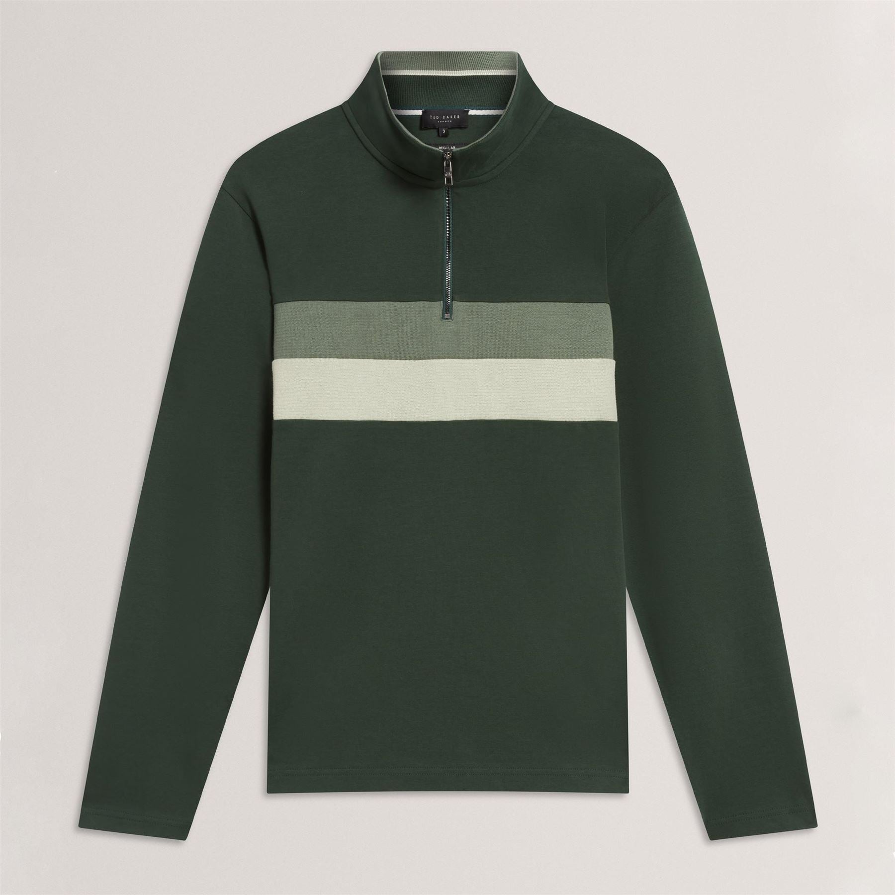 Ted Baker Jersey Zip Neck Long Sleeve Sweatshirt