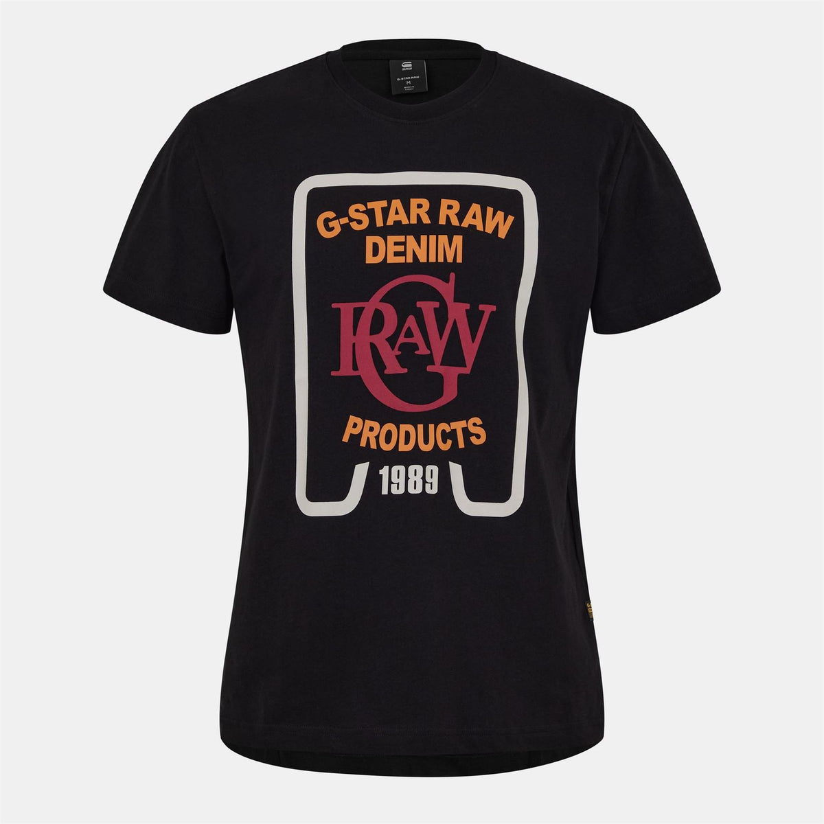 G Star Regular Fit Lettering Crew Neck T-Shirt