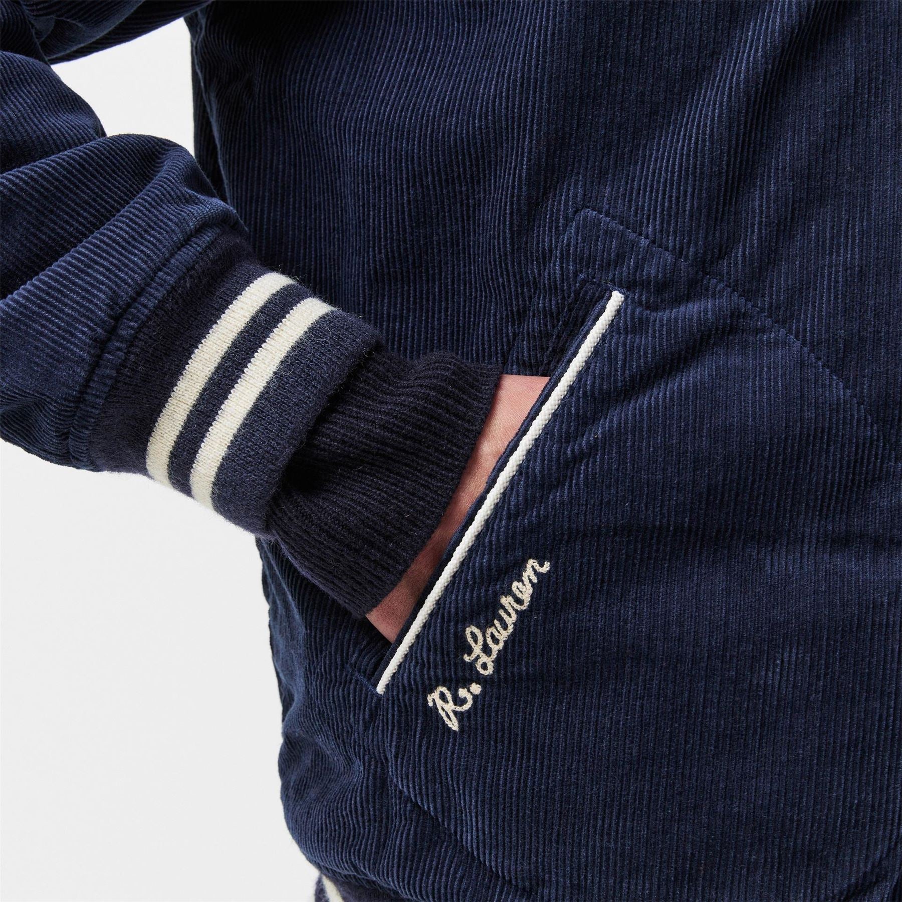 Polo Ralph Lauren Solid Patterned Varsity Jacket