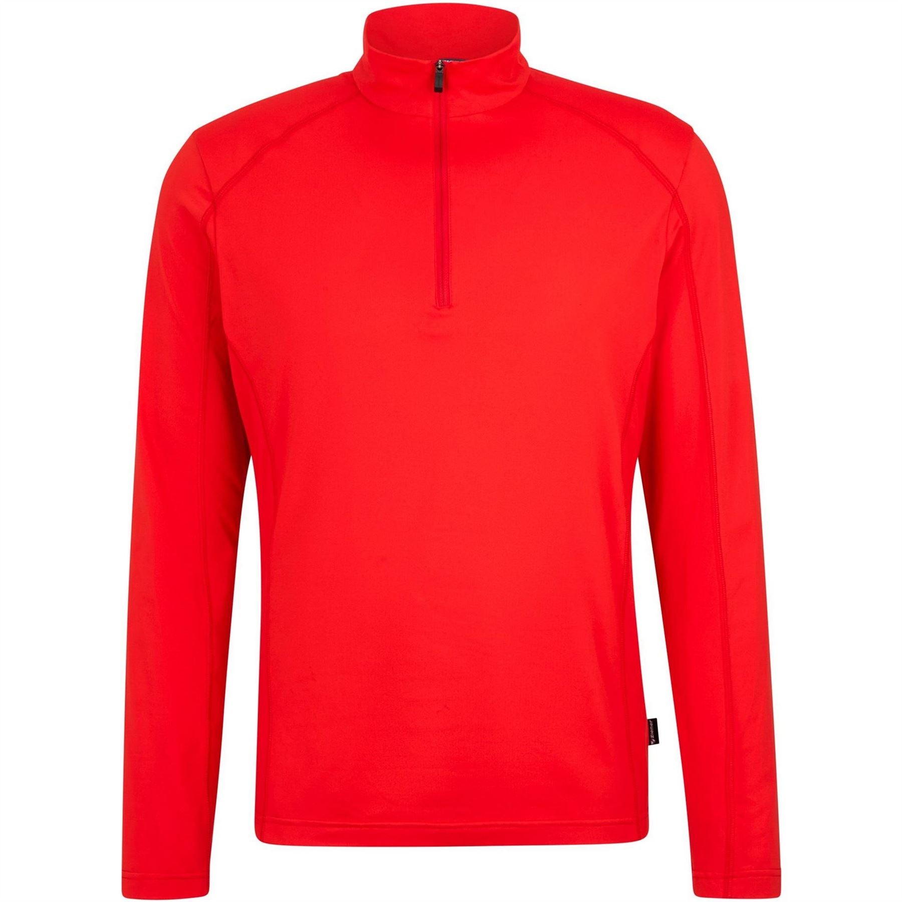 Ziener Jelessa Logo Badge Funnel Zip Neck Long Sleeve Athletic Top