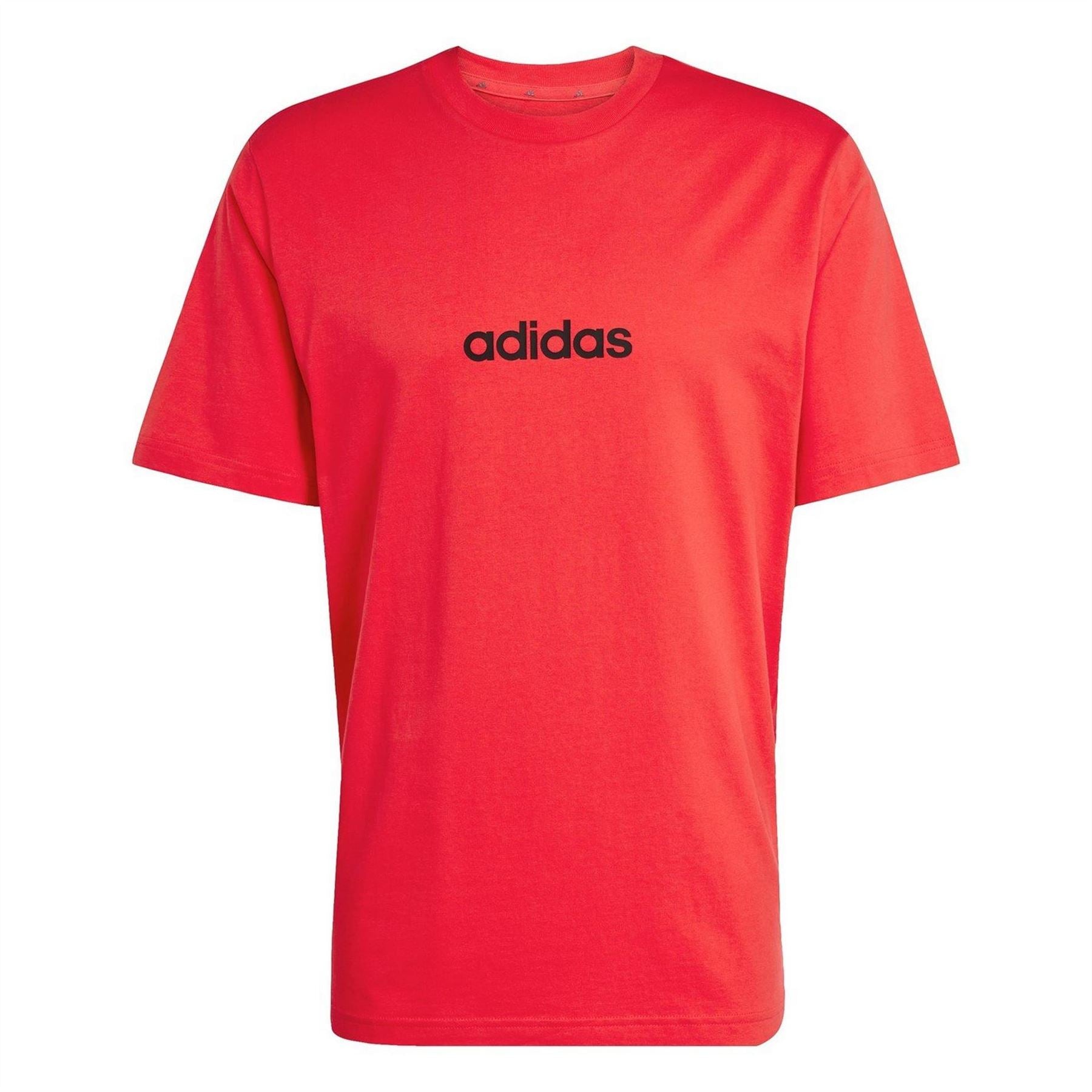 adidas Mens Essentials Single Jersey Linear Embroidered Logo T-Shirt