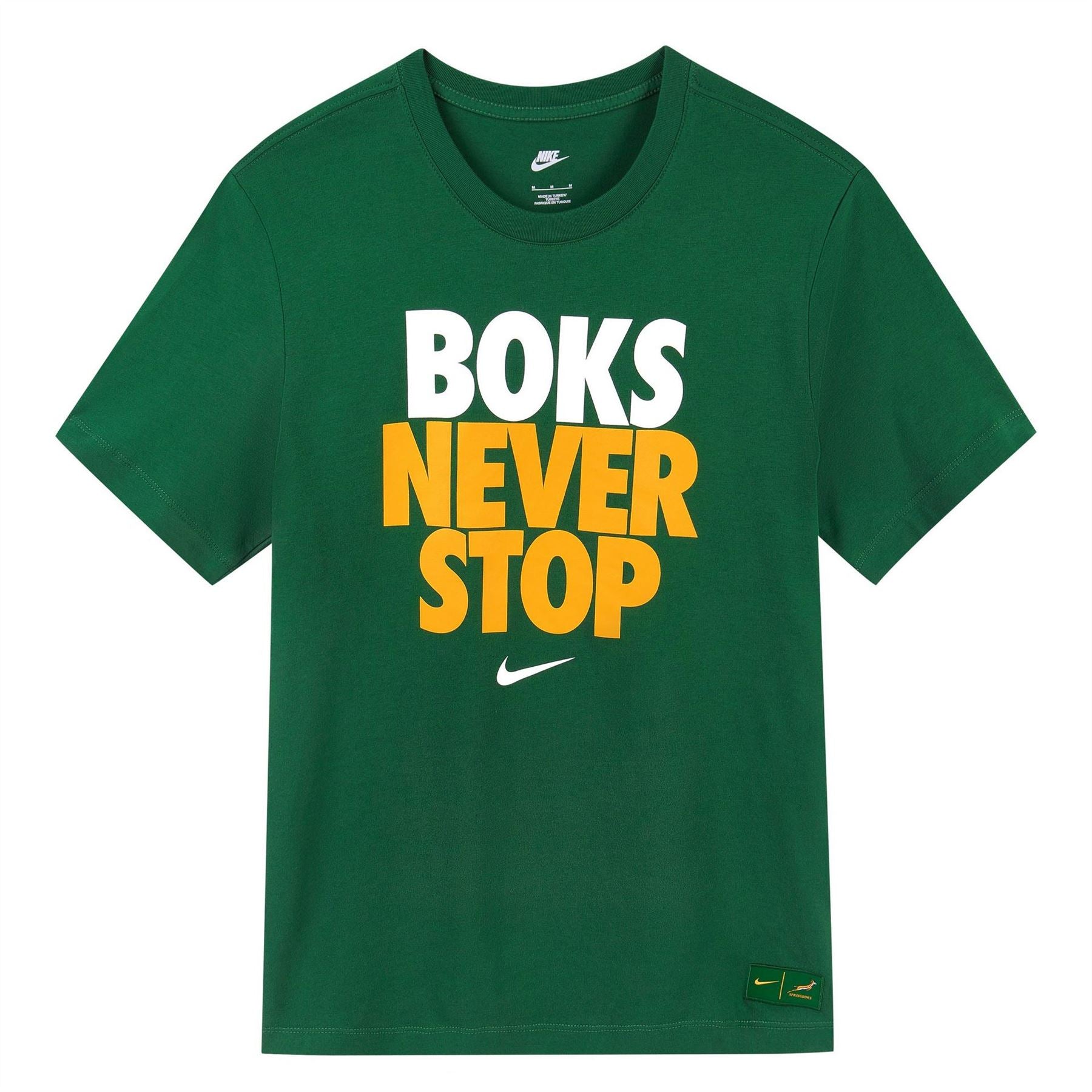 Nike Never Stop Text Graphic Crew Neck Short Sleeve Jersey T-Shirt